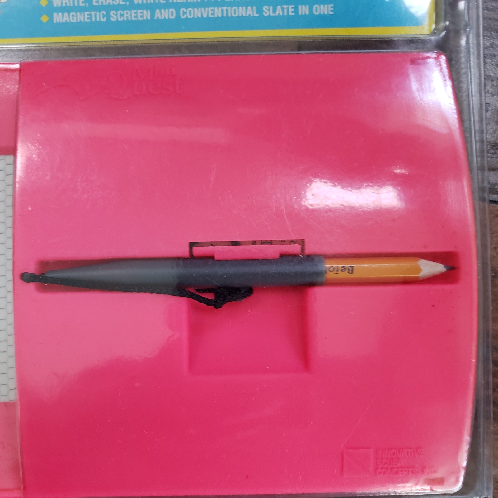 NEW* Innovative Scuba Concepts Mini Quest Underwater Slate (PINK) Erasable