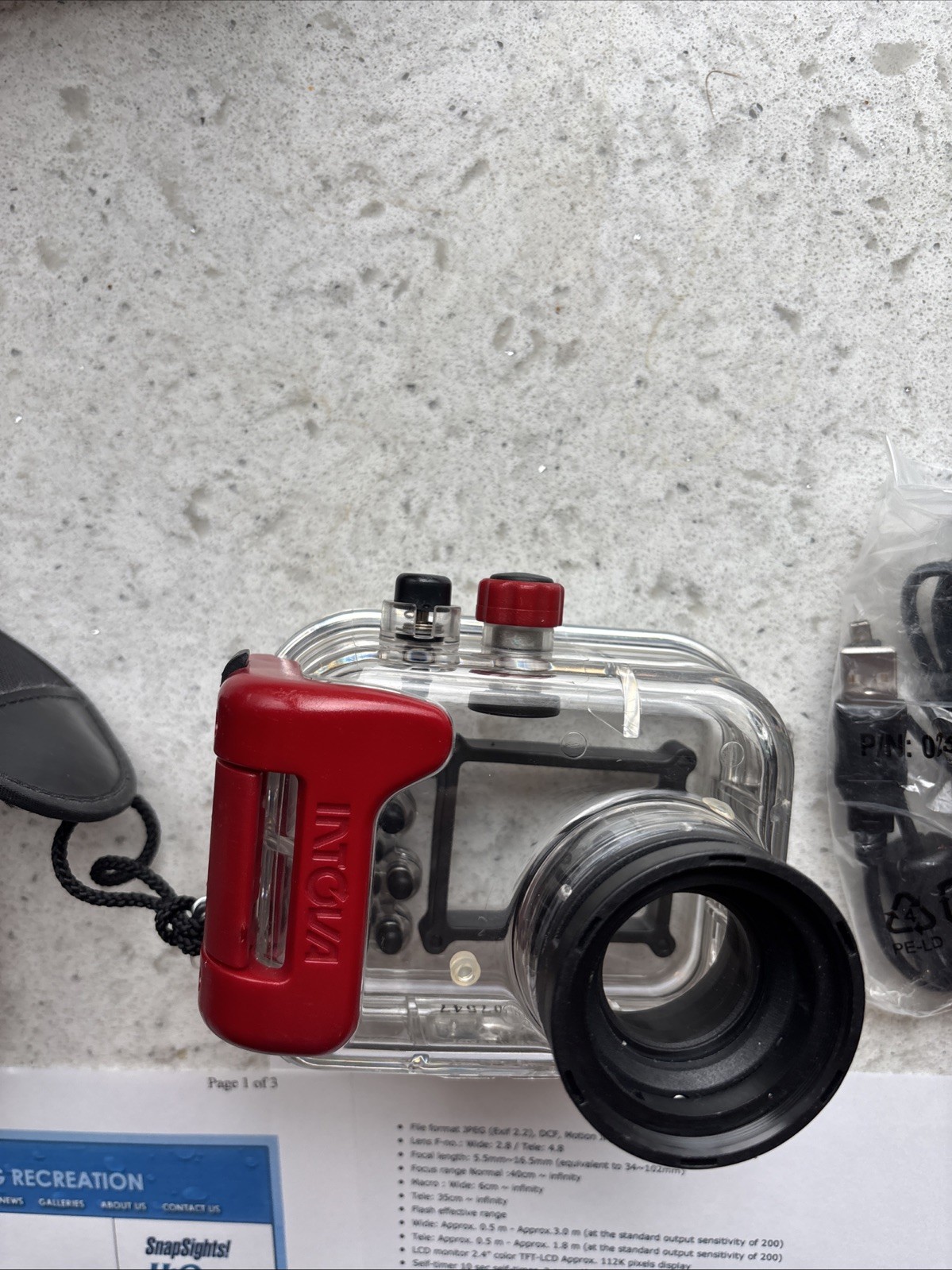 Intova IC-600 Digital Sports Camera case 6.0MP 2.4″ LCD Underwater Waterproof