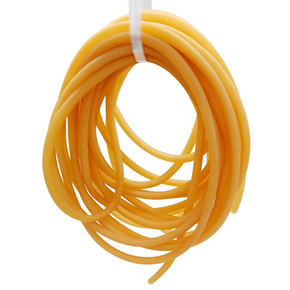 JoyTube Natural Latex Rubber Tubing, 10mm(3/8″) ID x 10mm x 14mm, Amber Color