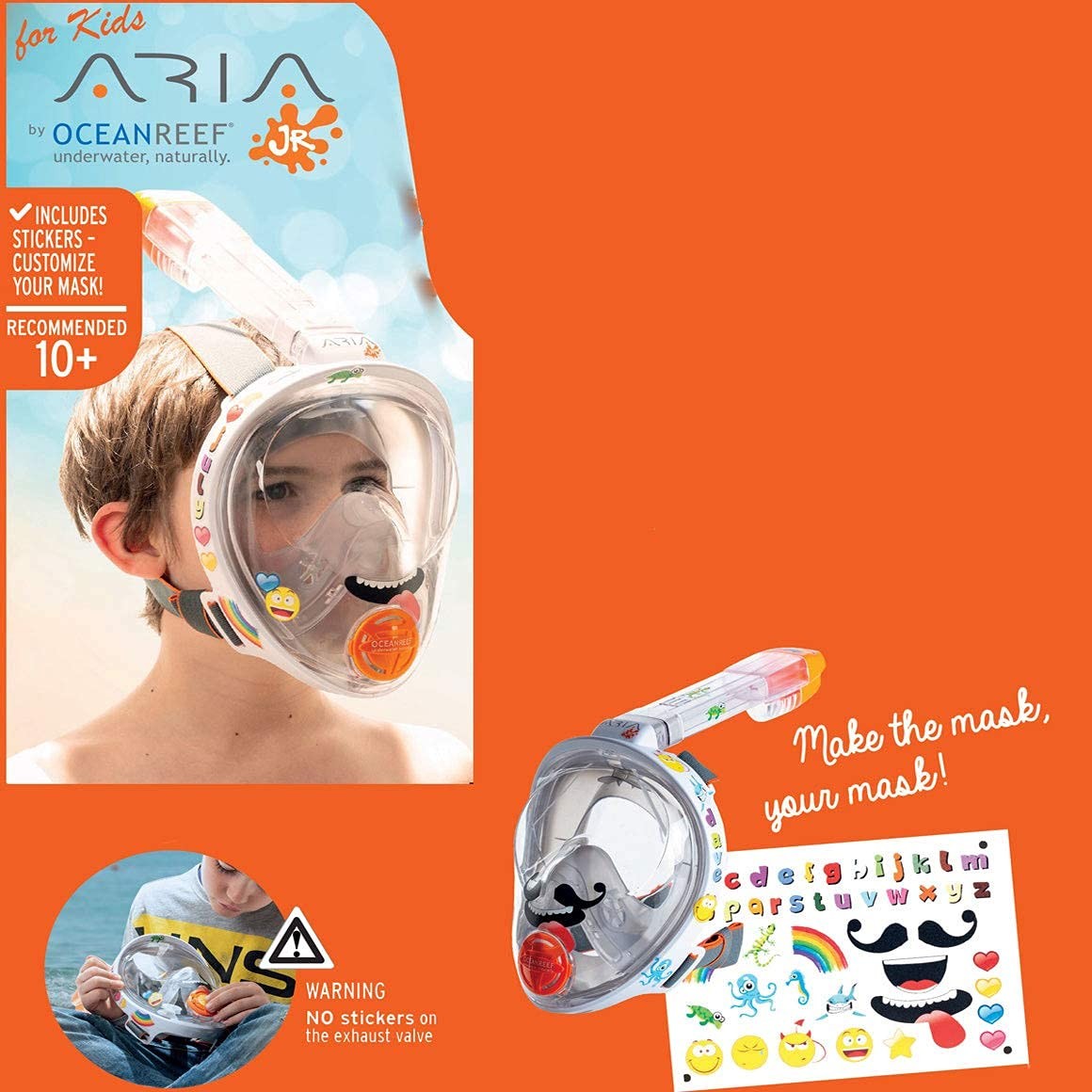 Ocean Reef Junior Full-Face Snorkeling Mask X-Small, White