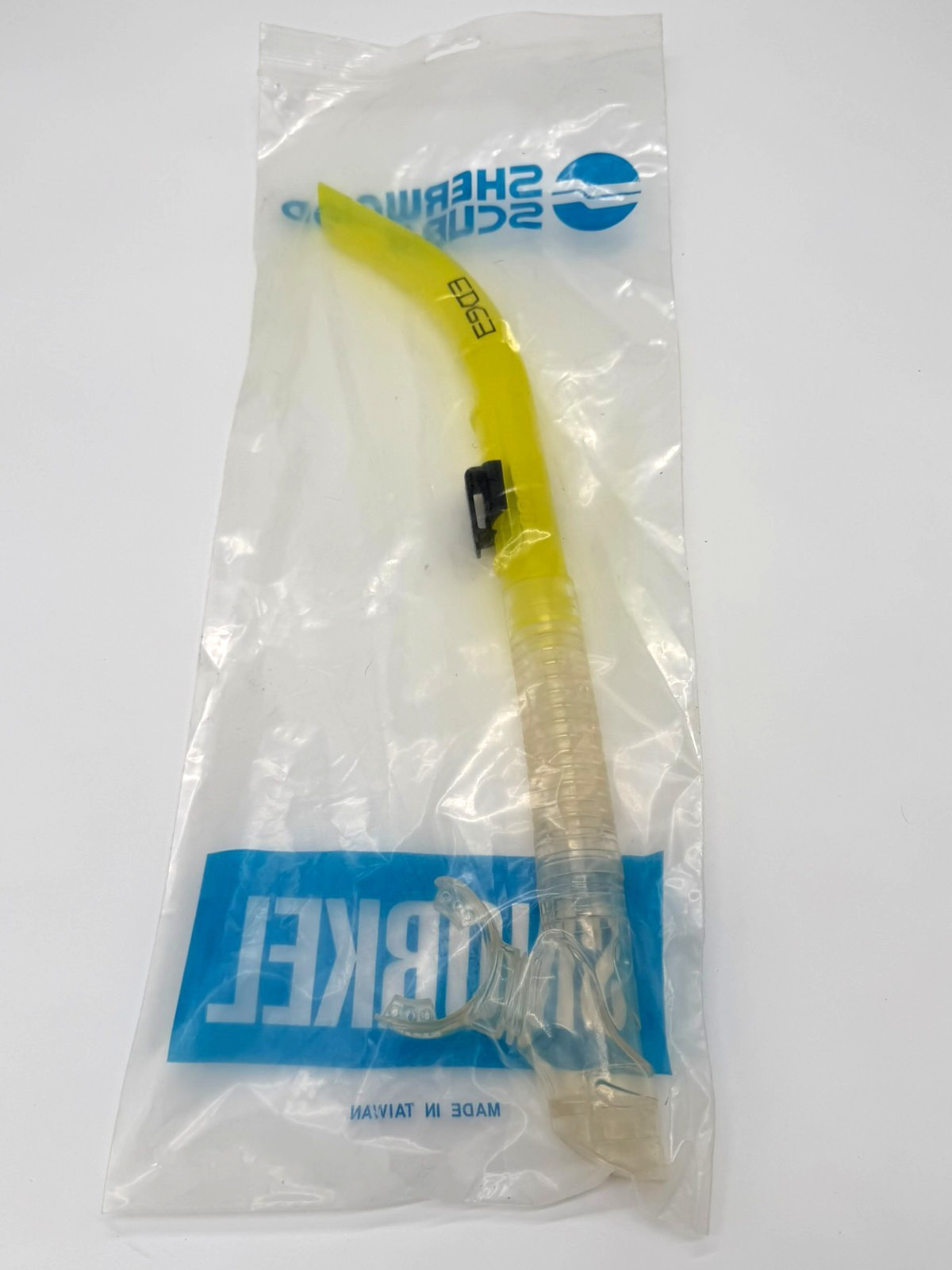 Sherwood Scuba Edge Snorkel – Neon Yellow/Clear – New in Original Packaging