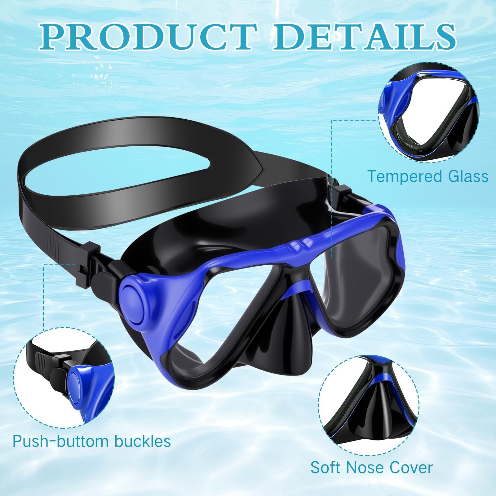 12 Pcs Anti-Fog Snorkeling Goggles & Dive Masks for Adults – Panoramic Swim Gear