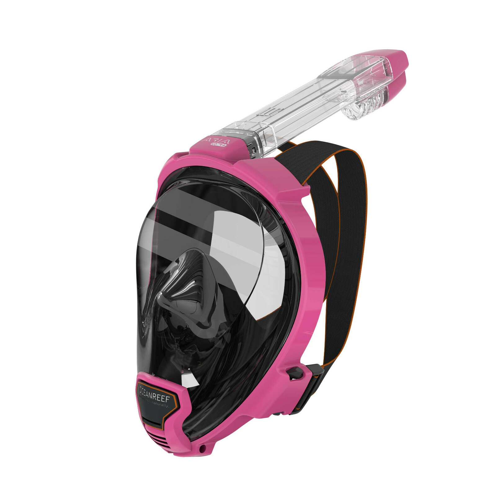 Ocean Reef Aria QR+ w/ Snorkie Talkie Mask Set Diving, Snorkeling Pink