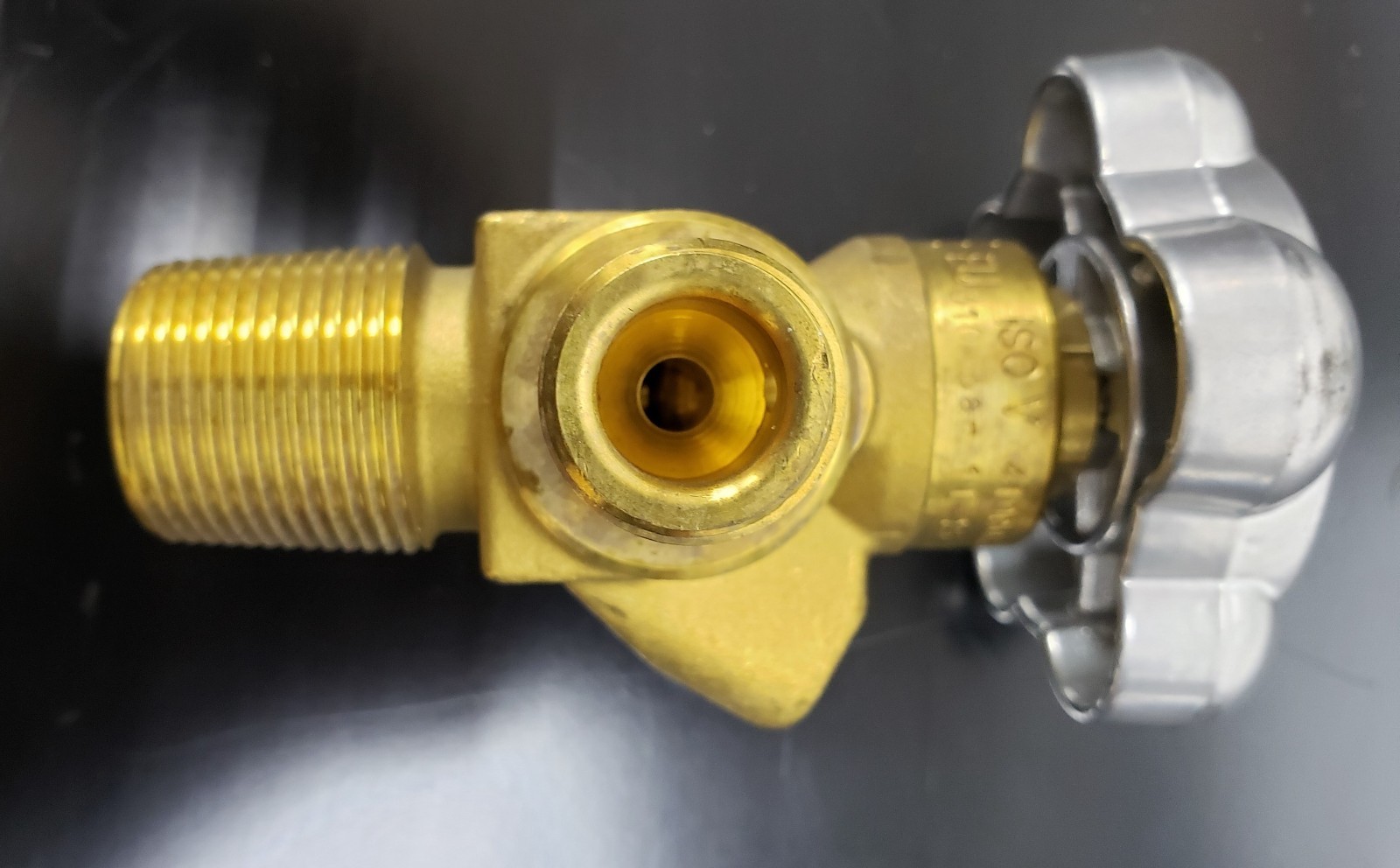 CGA 347 Sherwood Valve Brass, 25E, Air Valve, with Gauge