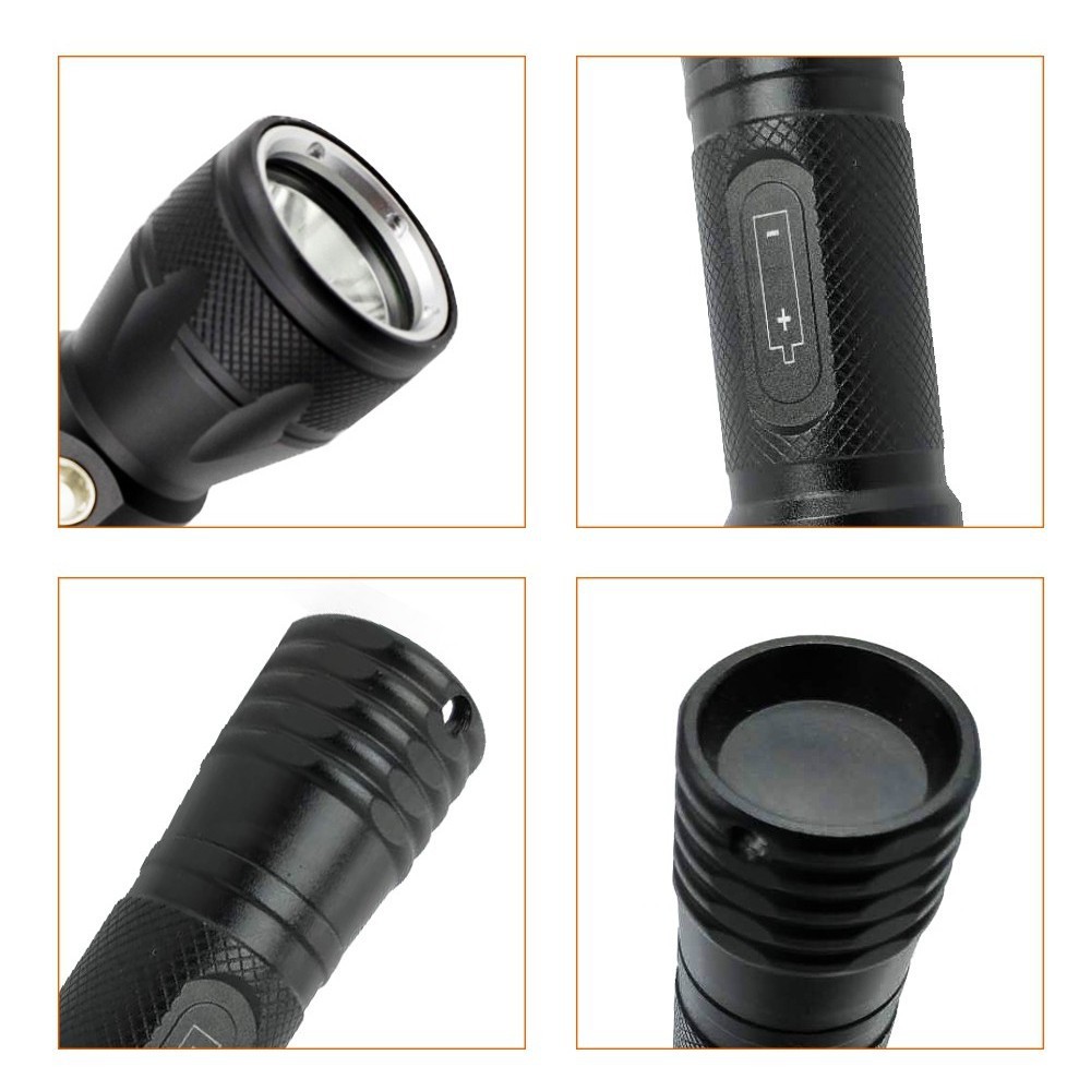 Scuba Diving Light LED Waterproof 80M Underwater LED Flashlight Camping Torch US