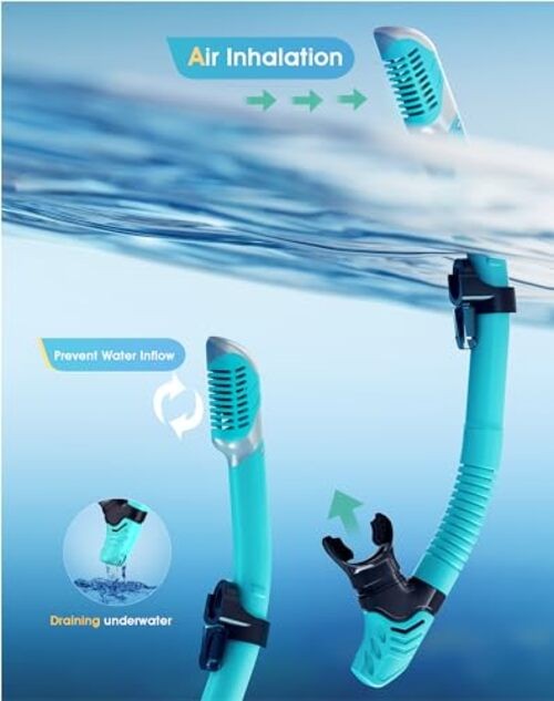 Snorkeling mask Adults A1-Black + BlackGreen
