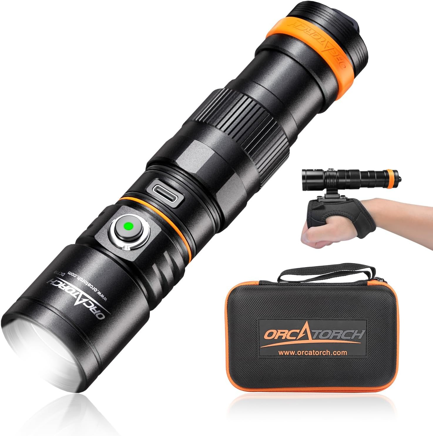 DC710 Scuba Dive Light Type C Rechargeable, 3000 Lumens Super Bright Underwater