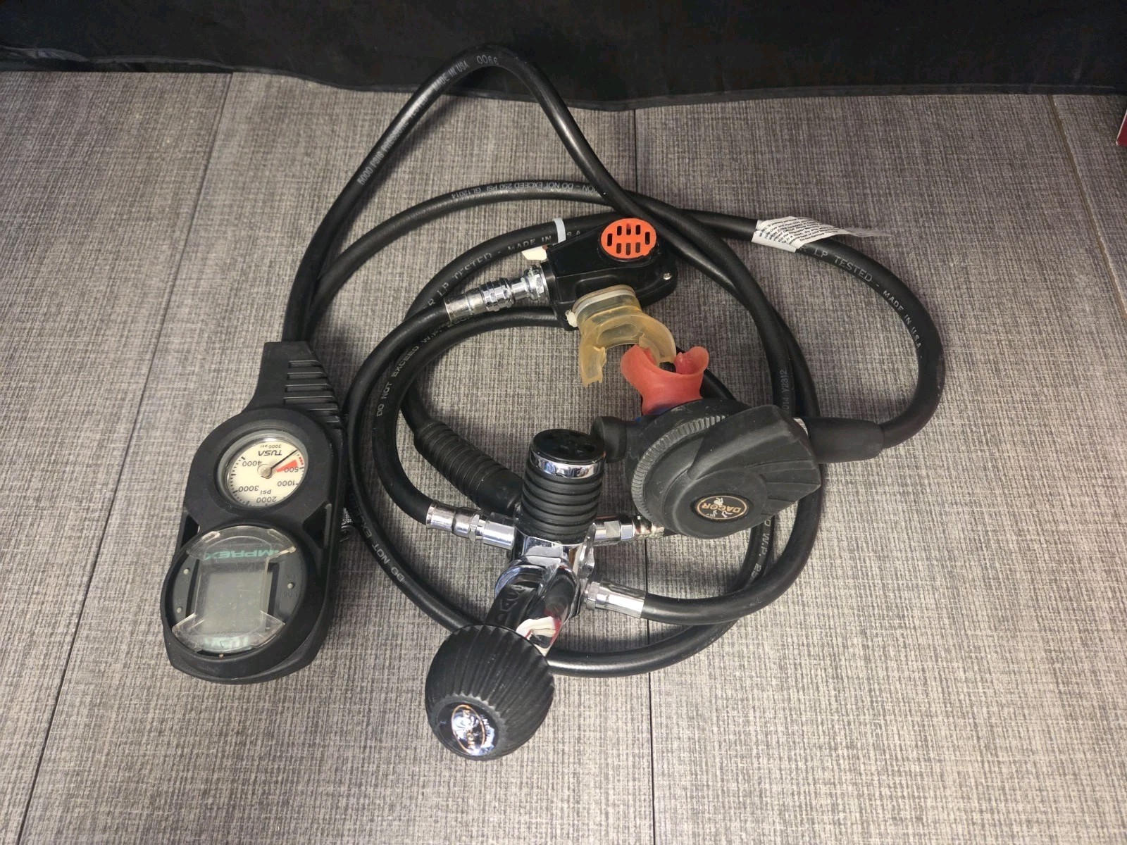 Dacor Enduro Regulato TUSA imprex, And 2 Mouth Peaces, All Untested.