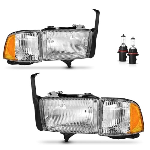 Headlights Assembly for 1994 OE Replacement Chrome | With High & Low Beam Bulbs