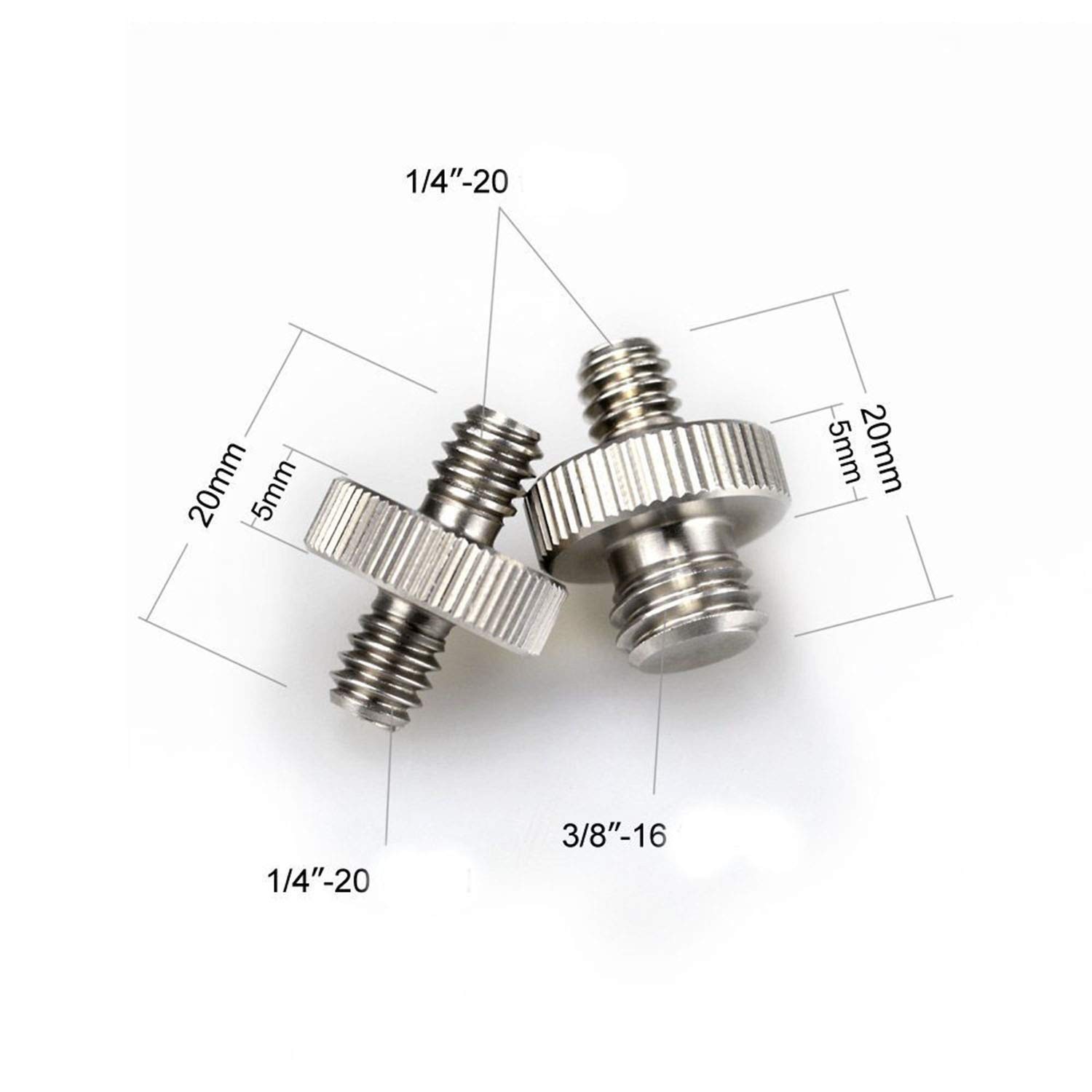 Maxmoral 3 Sets 1/4 Inch to 3/8 Threaded Screw Mount Adapter Set for…