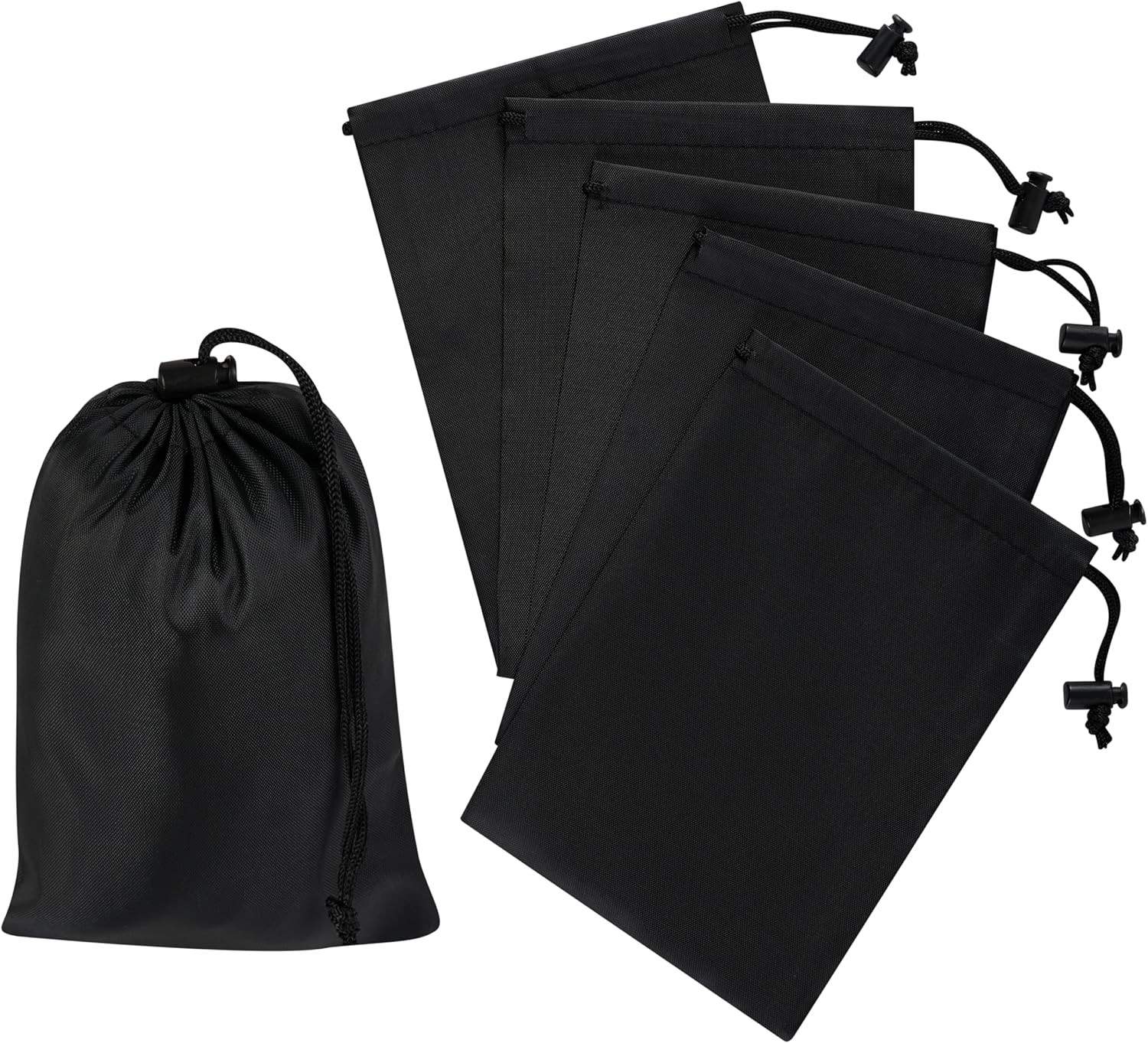 PALTERWEAR Drawstring Bag with Toggle – Nylon Cinch and 5 x 7 Inch, Black