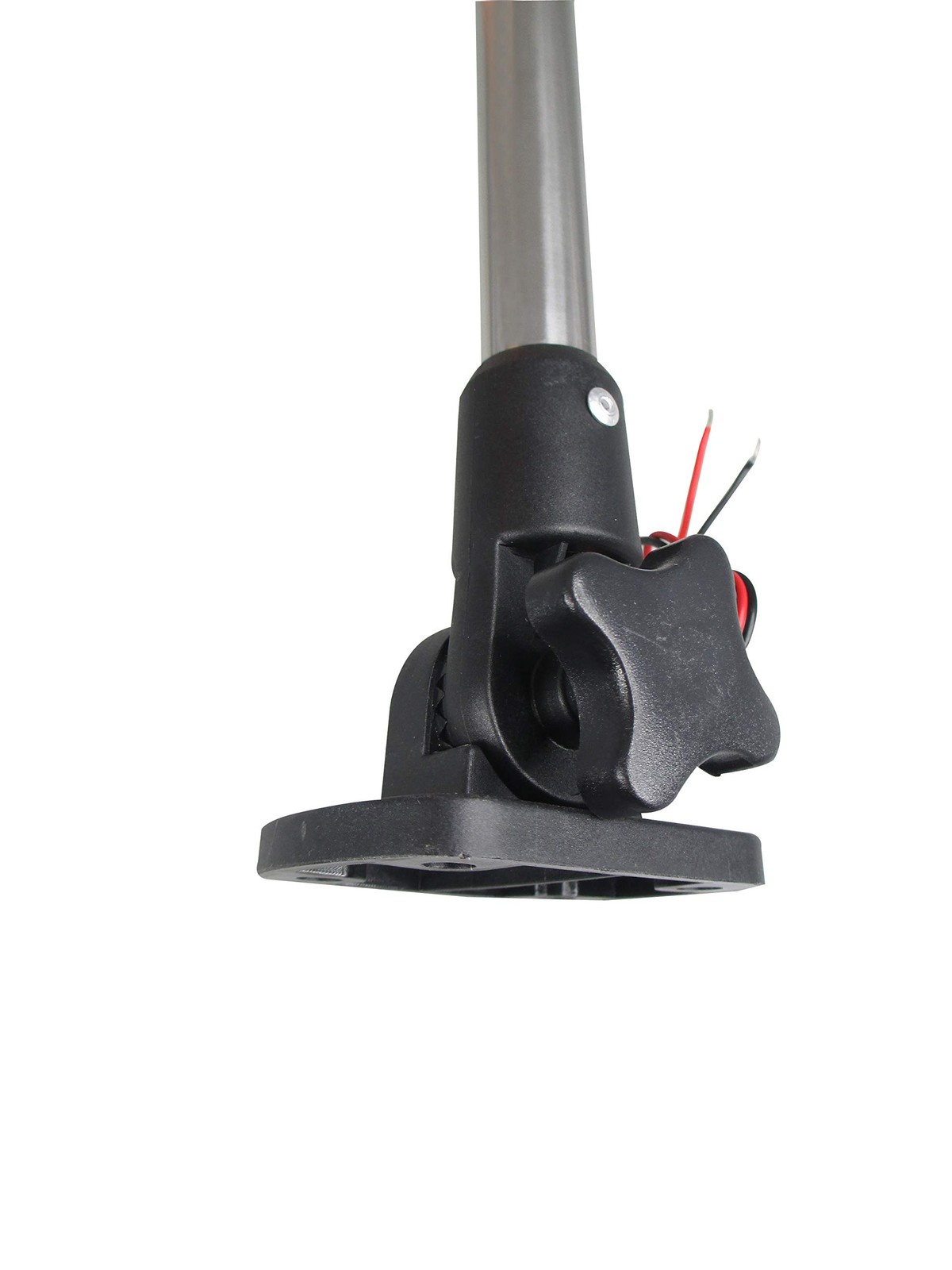 Pactrade Marine 12V Boat Yacht Fold Down Base (H=25″), Silver, Black