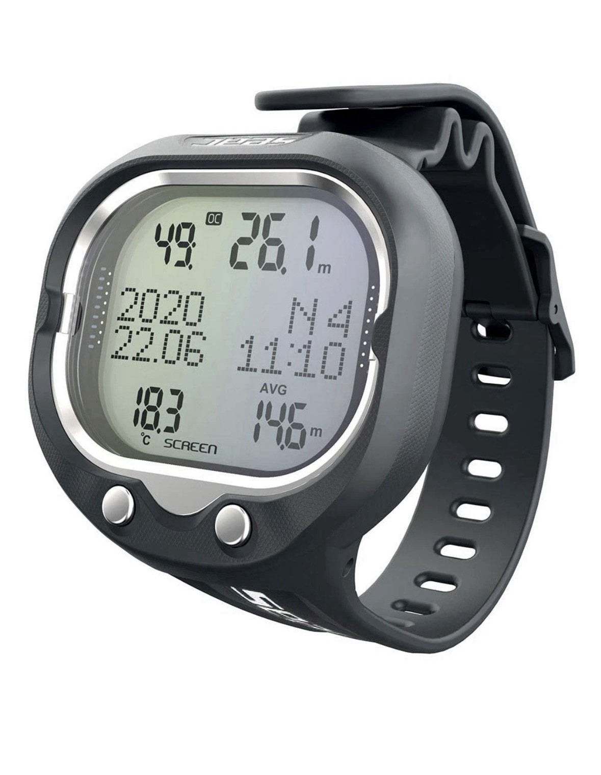 OPEN BOX Seac Screen Scuba Dive Computer Wrist Watch – Black / White
