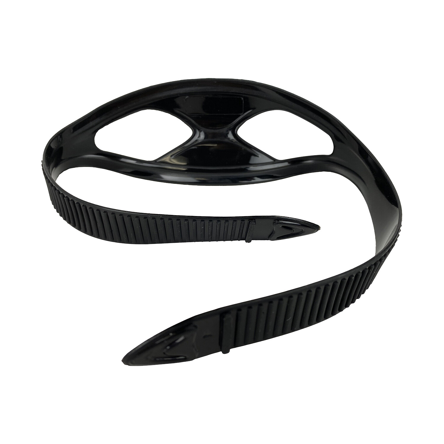 Silicone Scuba Dive Snorkeling Mask Strap Replacement – Black Silicone 7/8″ Wide