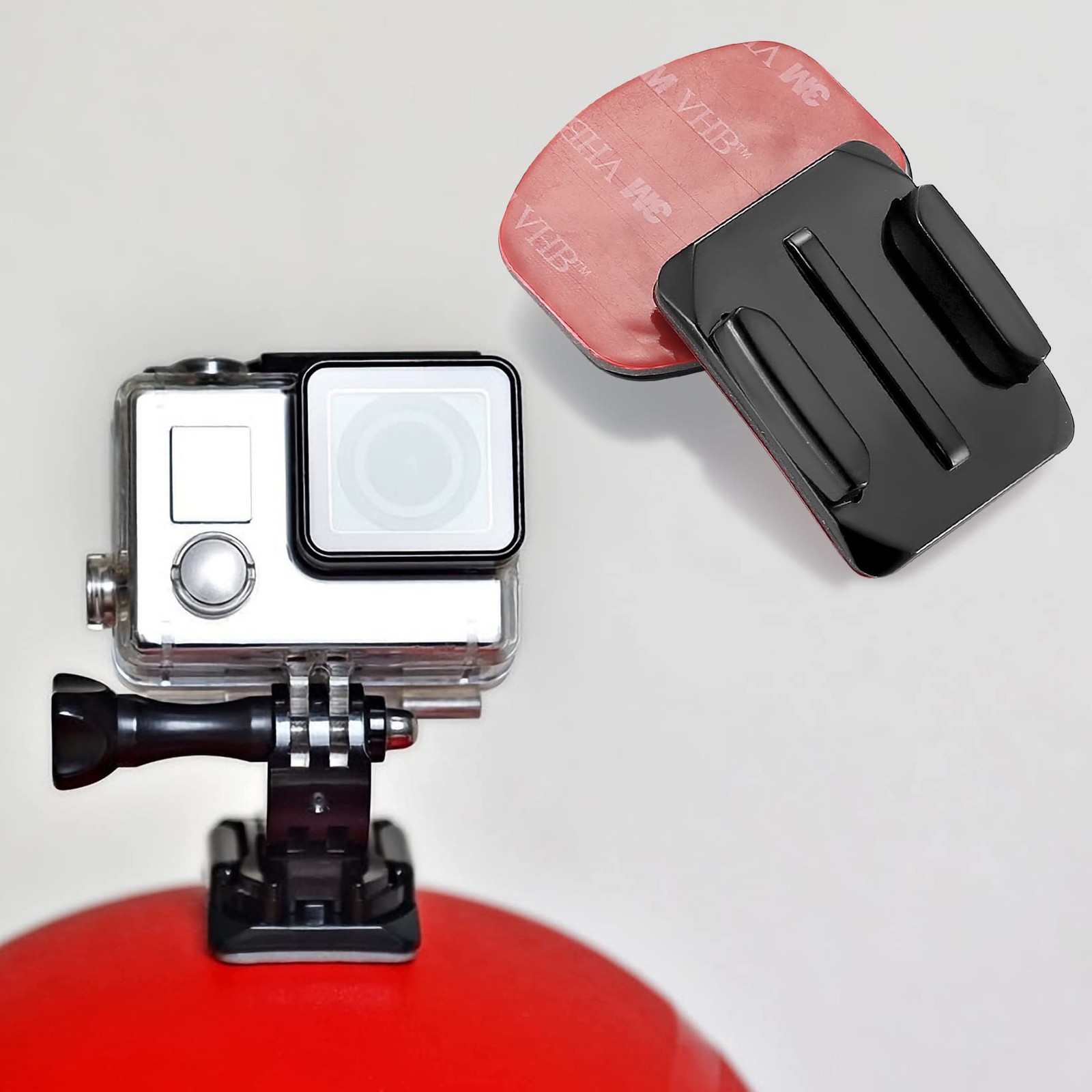 18 Set Helmet Adhesive Sticky Mount Compatible with Action Camera Black Set