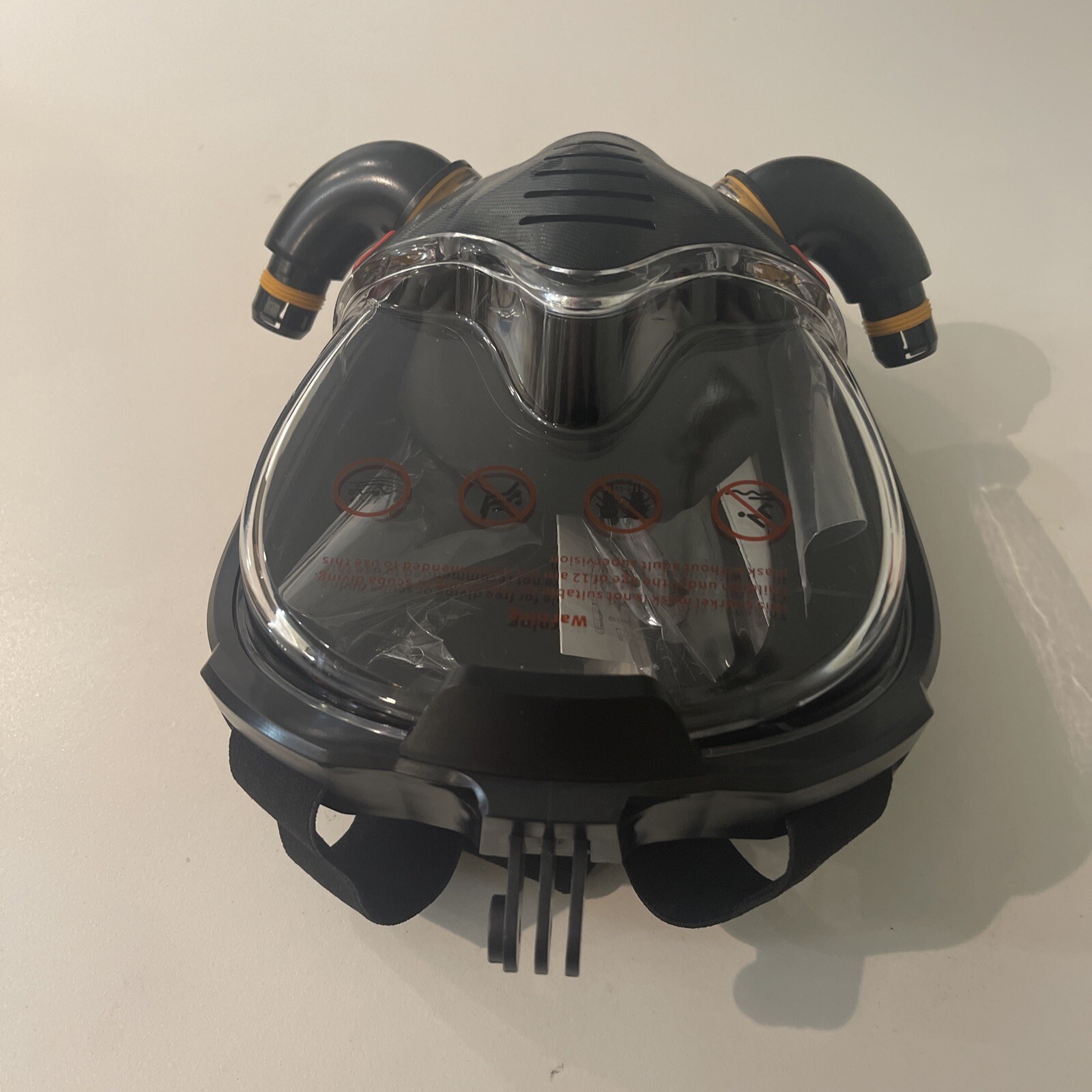 K23 Double Tube Snorkeling Mask 180 Panoramic View Black Small/Medium