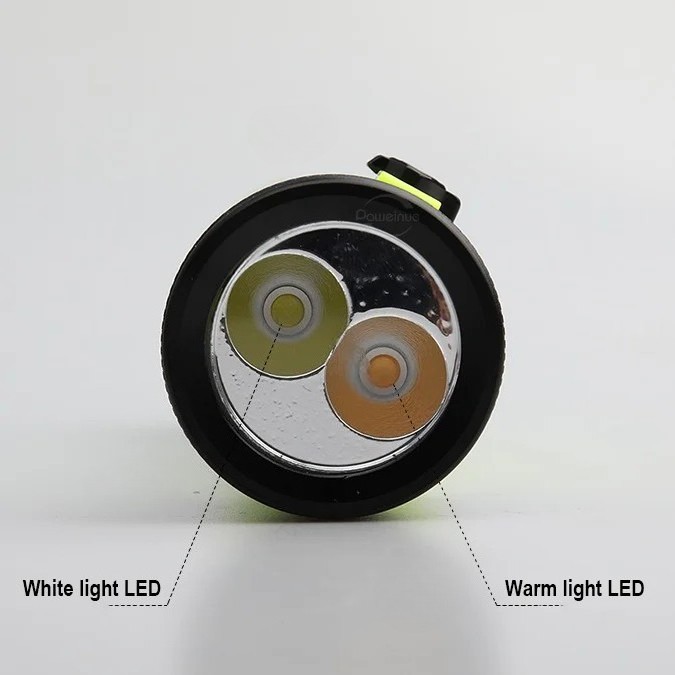 Professional Diving Flashlight IPX8 USB Rechargeable Light Scuba Diving Torch