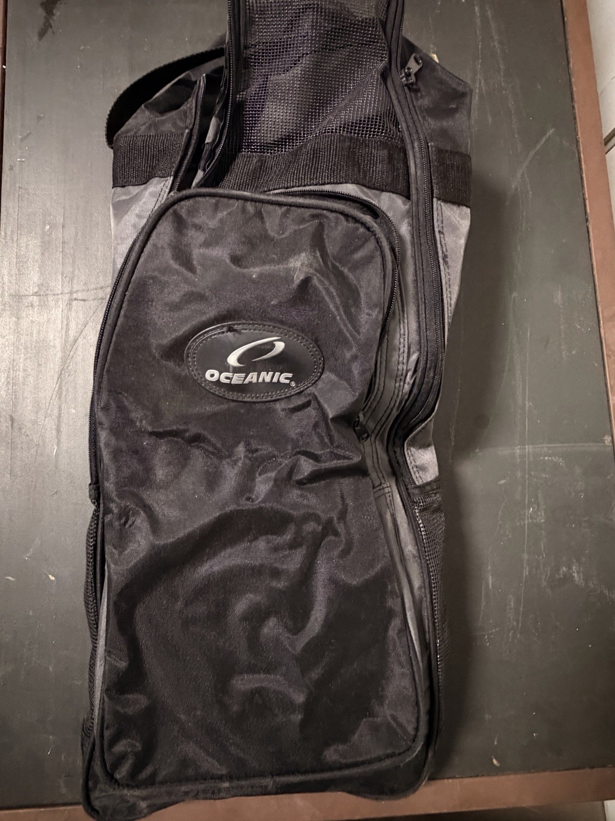 Oceanic Scuba & Snorkeling Gear Bag Black Durable Large Travel Equipment Storage