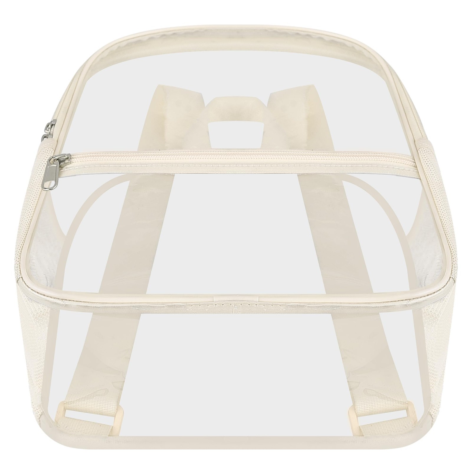 Oraben Clear Backpack Stadium Approved, Celar Bag 12 x 6 x 11 Small, Cream