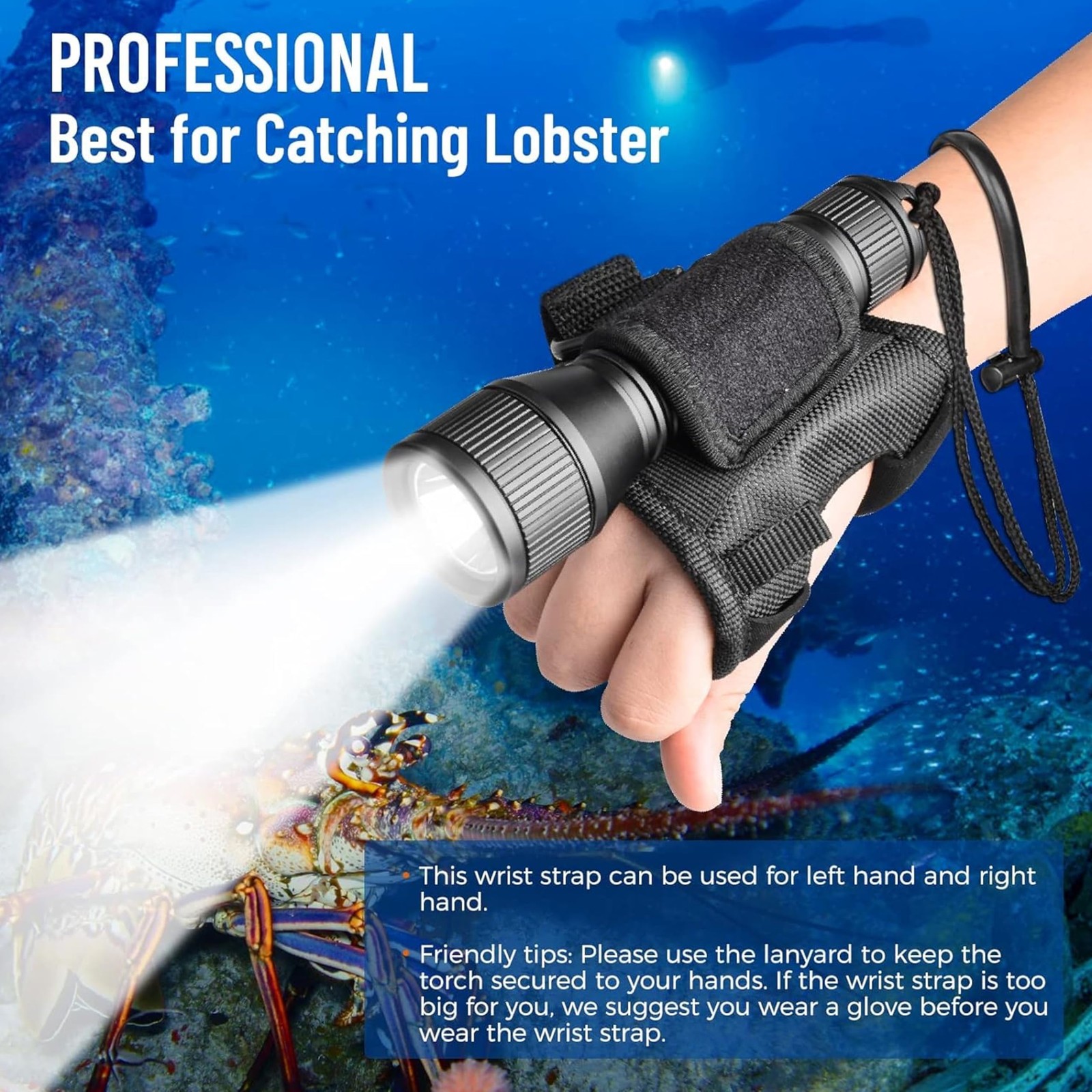 Orcatorch D550 Dive Light 1000 Lumens Scuba Diving Flashlight 3 Modes Ip68