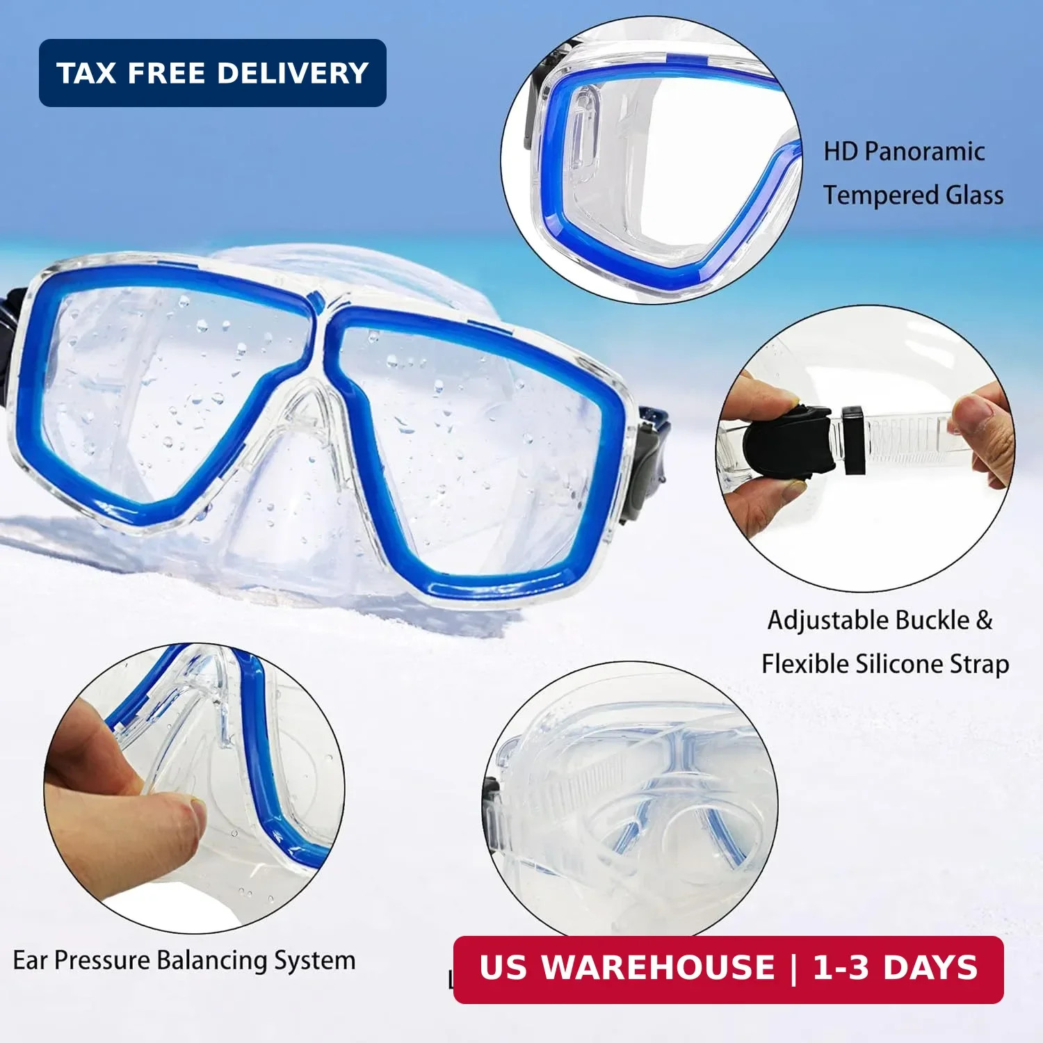 Snorkeling Gear for Adults with Fins Scuba Diving Gear Adult Professional Travel