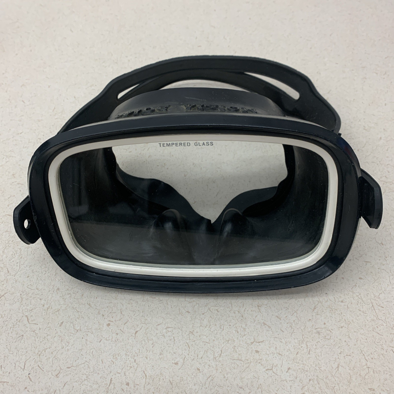 Vintage AMF Voit Swimming Diving Mask Tempered Rectangular Glass WIDE VISION