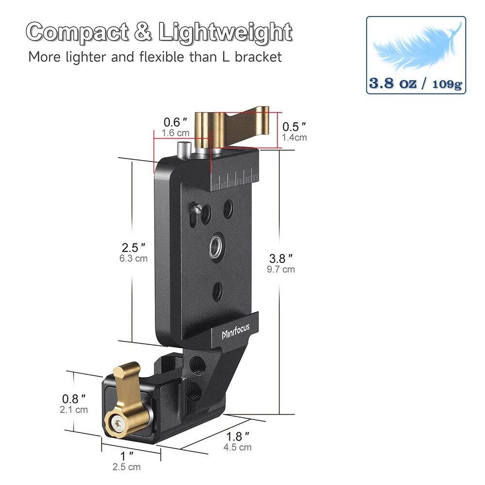 RS3 Vertical Bracket Camera Mount for DJI Ronin RS 2/RS 3/RS3 PRO Gimbal Clamp