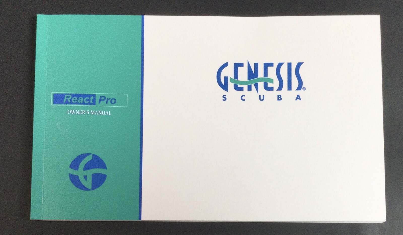 MANUAL ONLY For Genesis React Pro Console Rev 2D Unused SCUBA Diving EXC COND