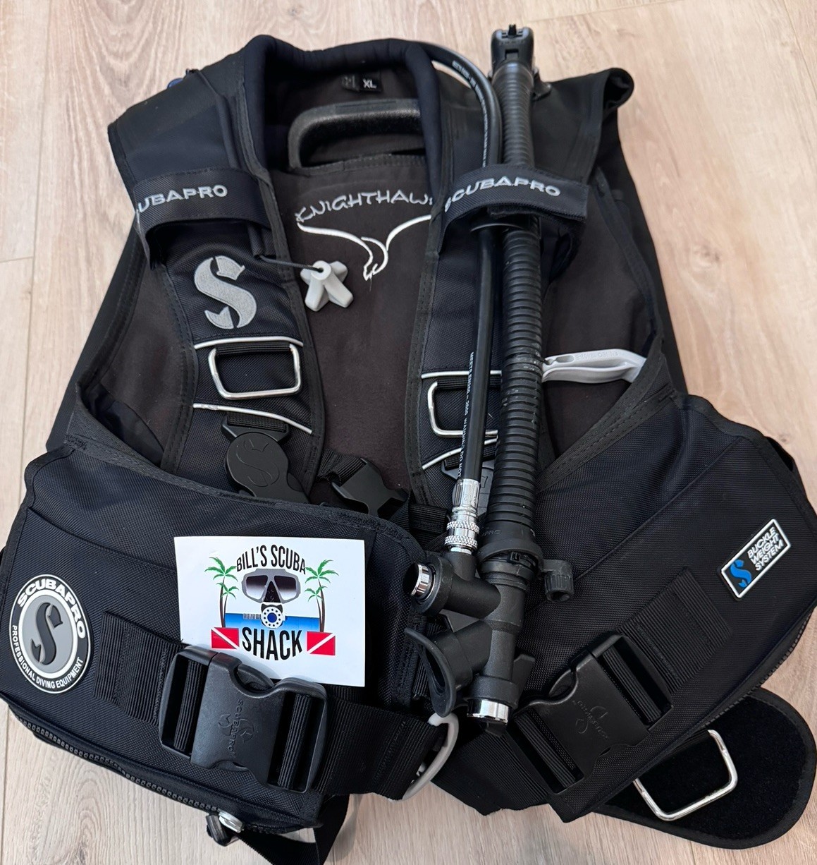 SCUBAPRO NIGHTHAWK BCD XL WEIGHT POCKETS, LATE MODEL,NEVER BEEN WET! ($650 Reg)