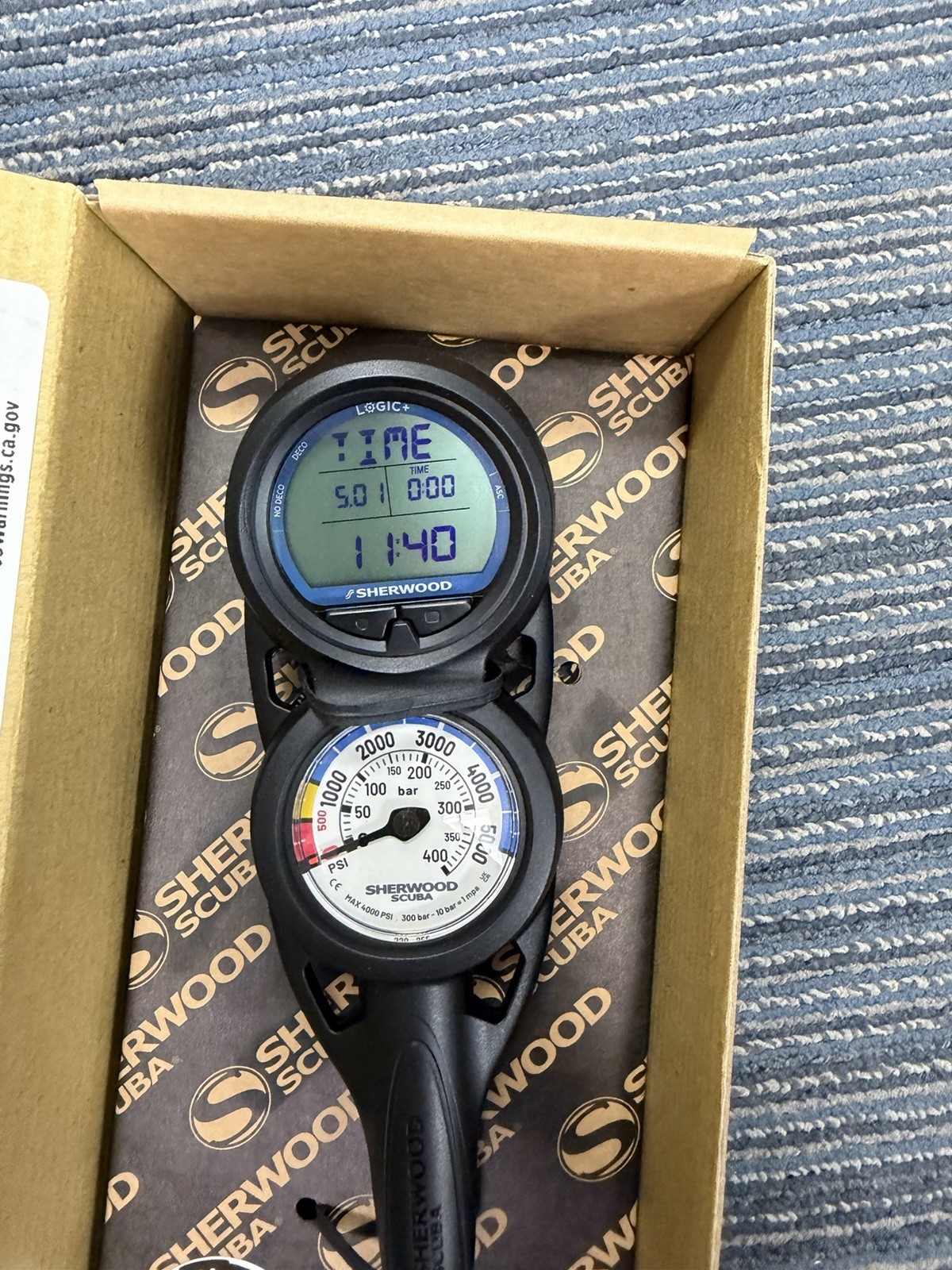 Sherwood Logic Dive Computer Console W/depth Gauge And Compass – NEW In BOX