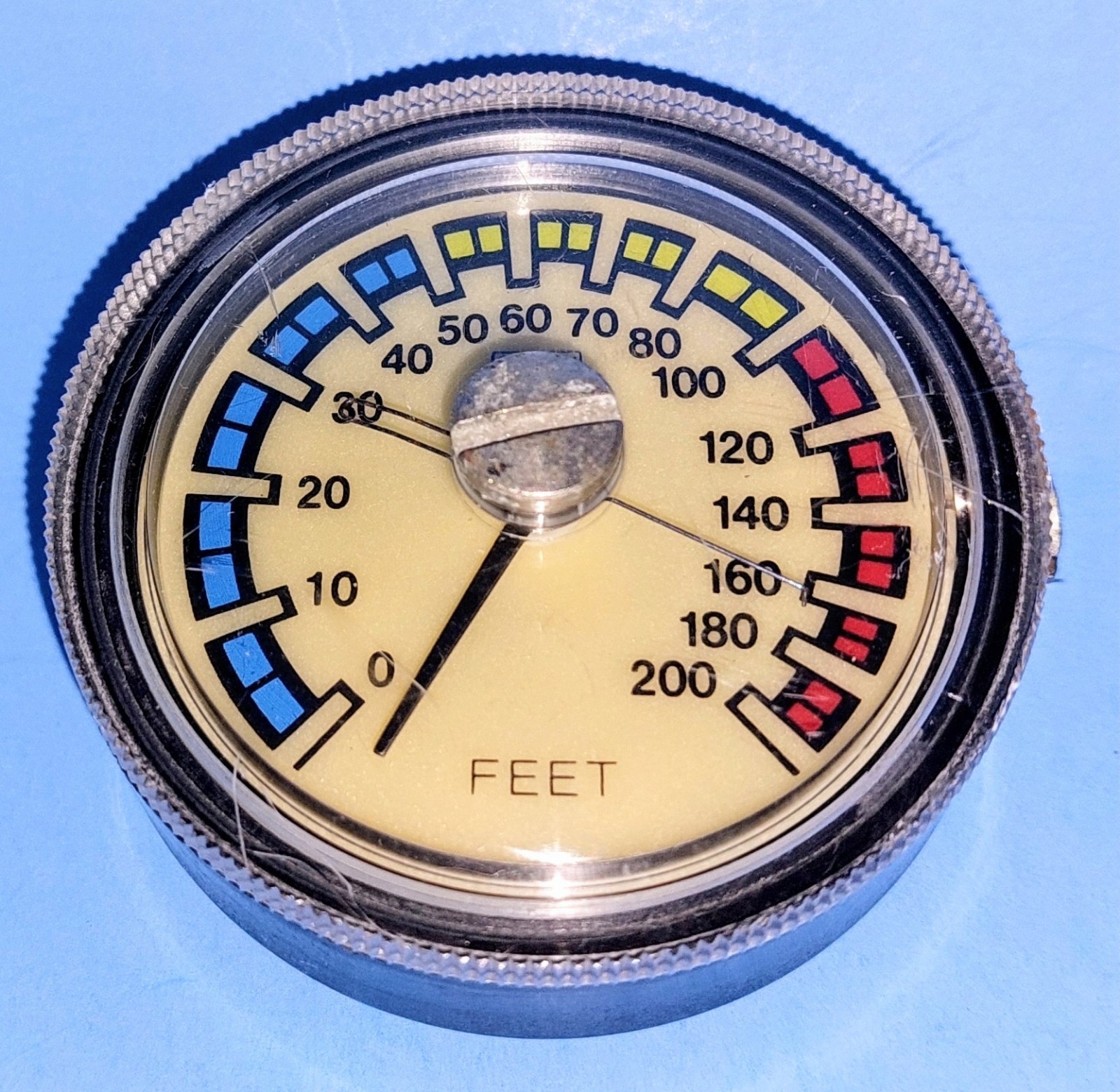Vintage Original Ocean Dynamics Depth Water Gauge 200 Ft 2 1/4 Diameter Japan