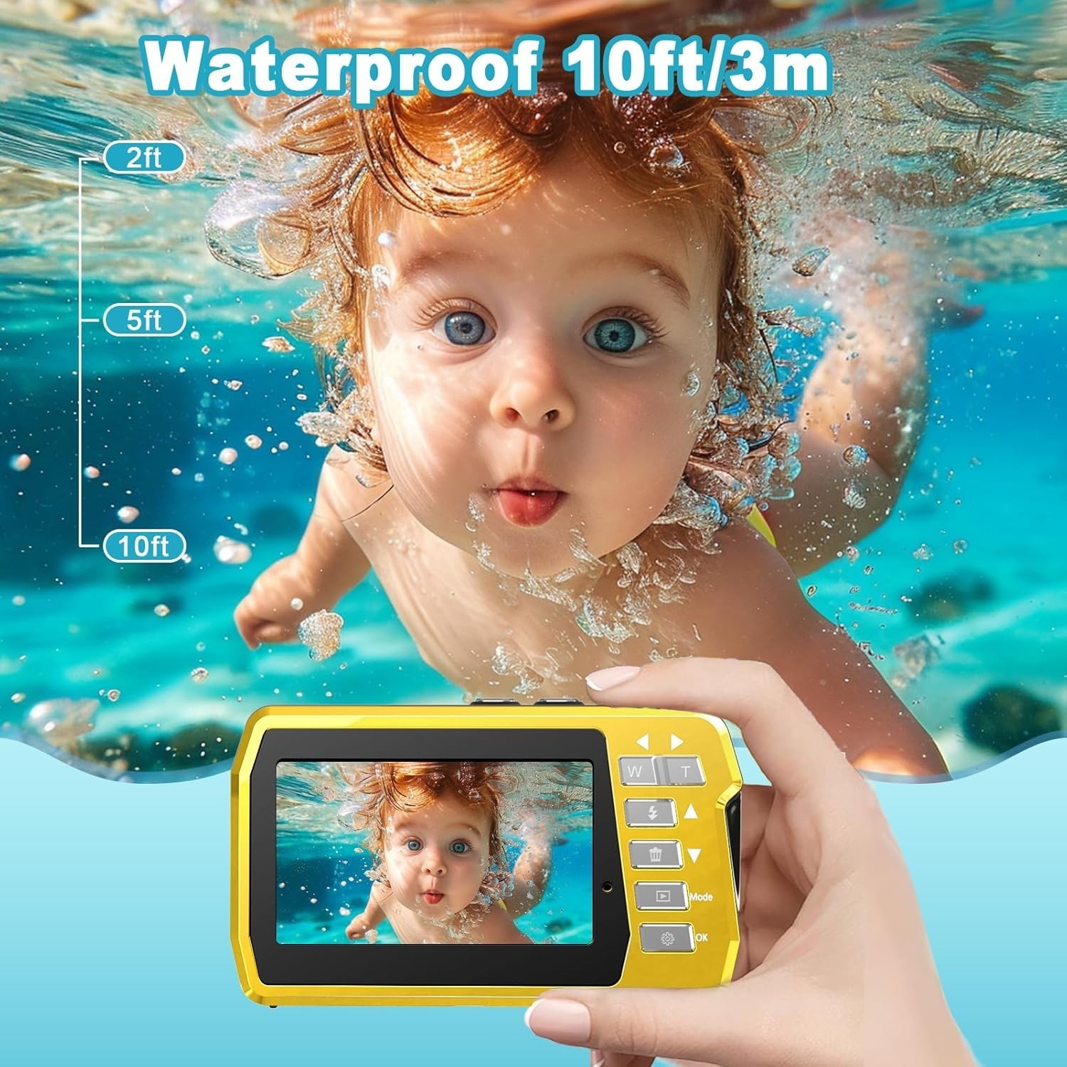 Ultimate Underwater Photography: 48MP Waterproof Camera with Face Detection