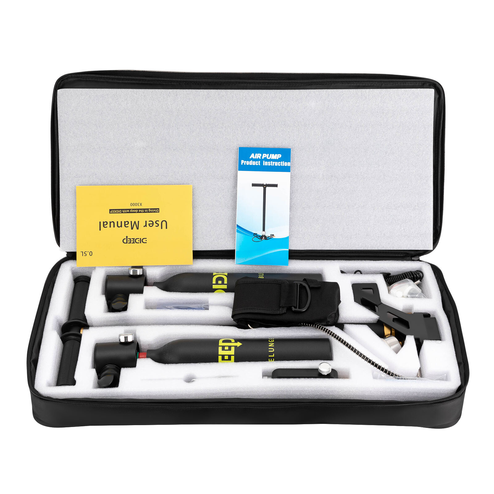 2 * Mini Scuba Tanks Scuba Diving Kit 0.5L Oxygen Tank W/ Scuba Conversion Head
