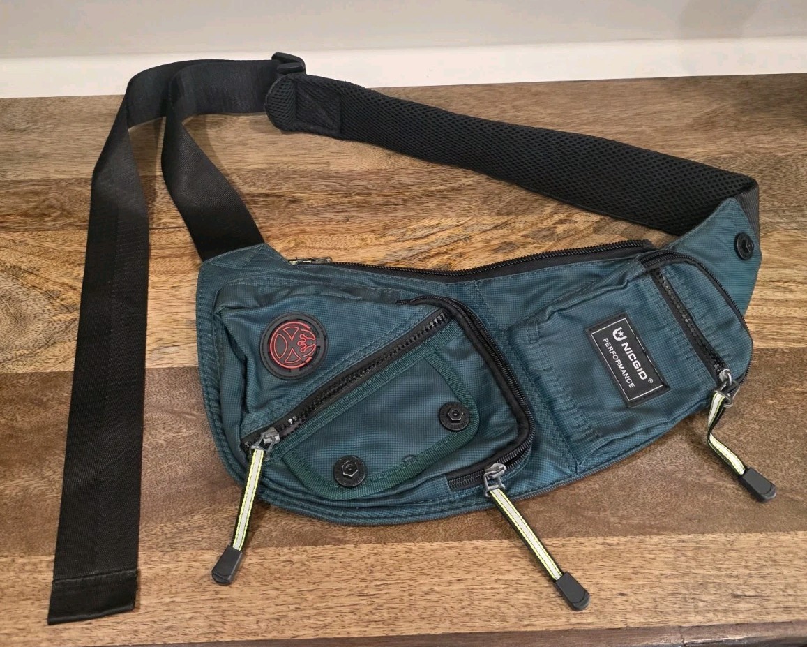NICGID Sling Bag Chest Shoulder Backpack Crossbody Bags Casual Dark Green Teal
