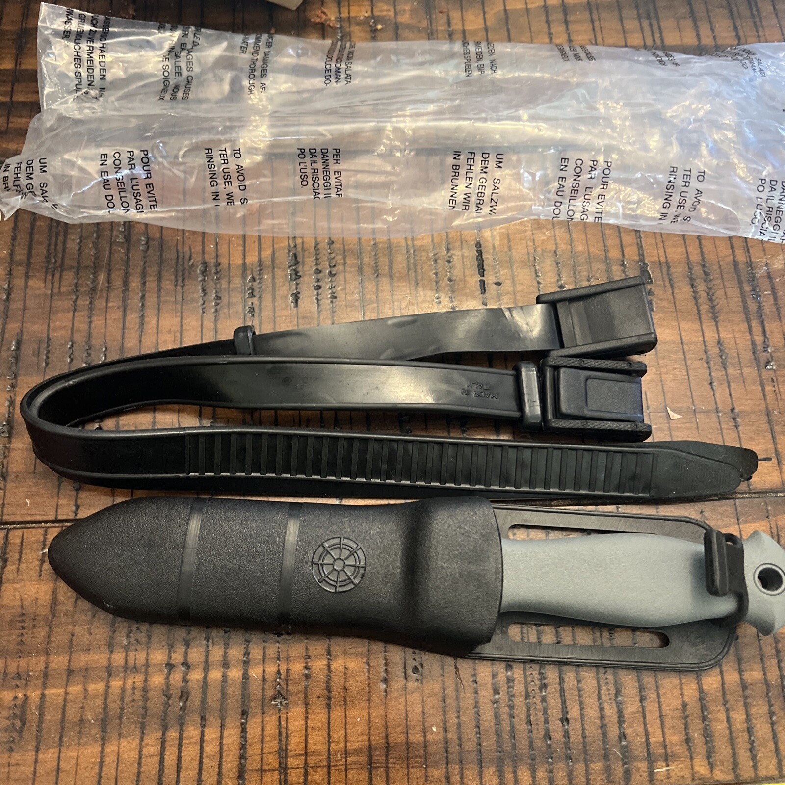 Riffe Spearfisher’s Knife Made In Italy RN-1000 – Standard – Gray New In Bag