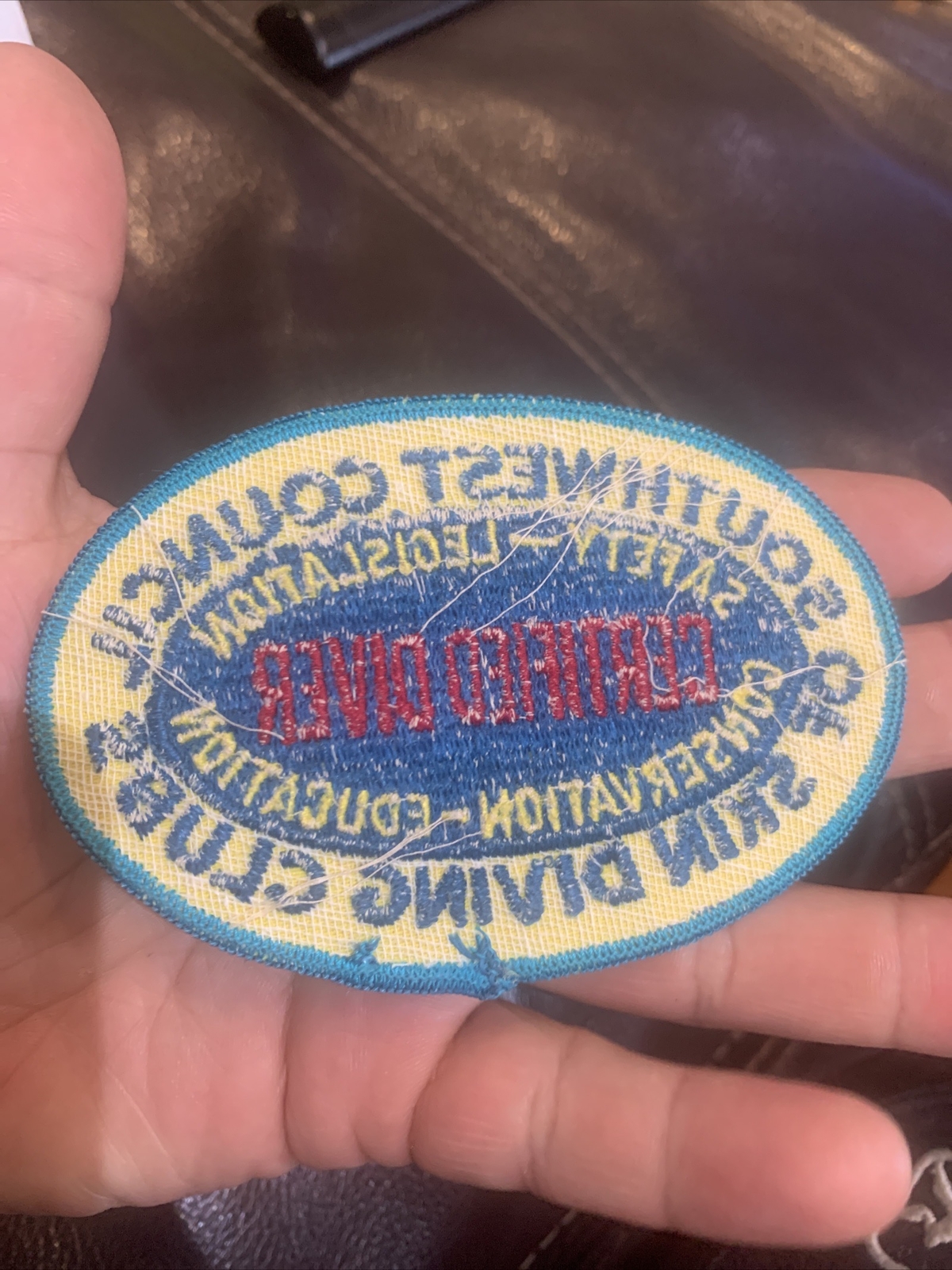 Embroidered Patch Southwest Council of Skin Diving Clubs very rare scuba diving