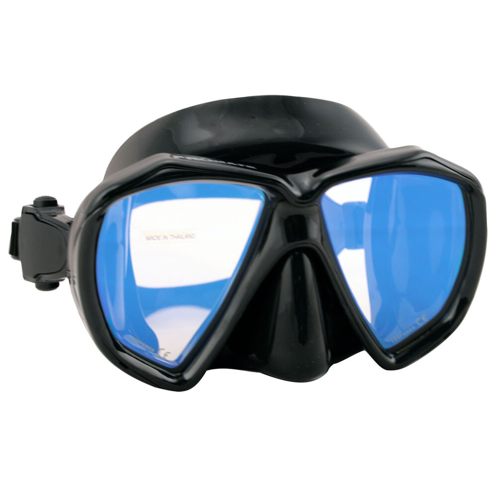 Color Corrective Lenses with Mirror Tint Scuba Dive Snorkeling Spearfishing Mask