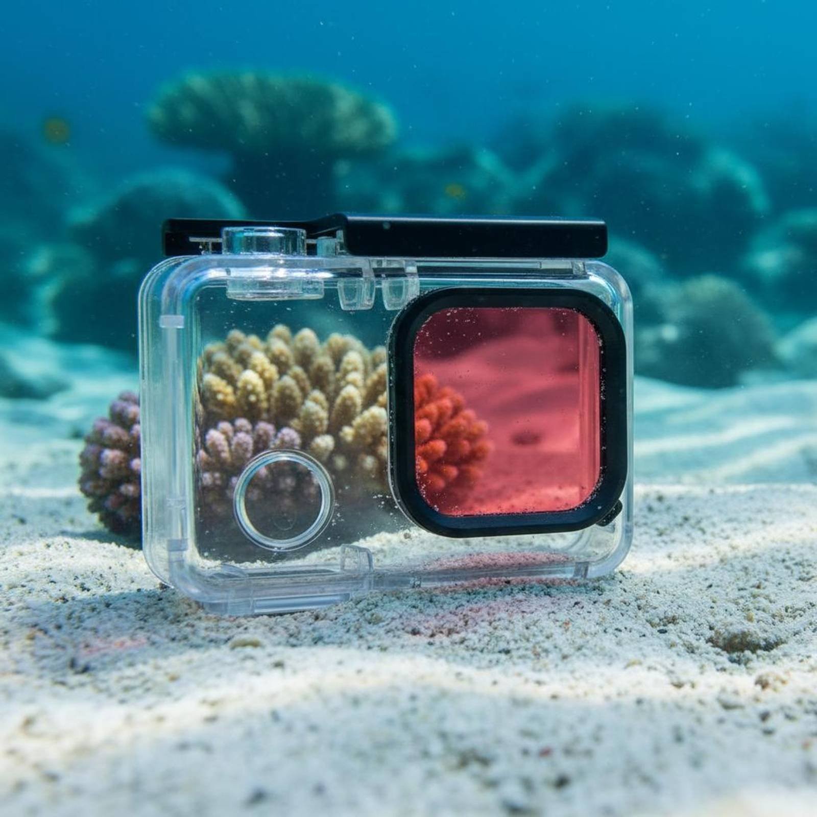 Waterproof Diving Housing Tempered Glass Lens Action Camera Dive Case for