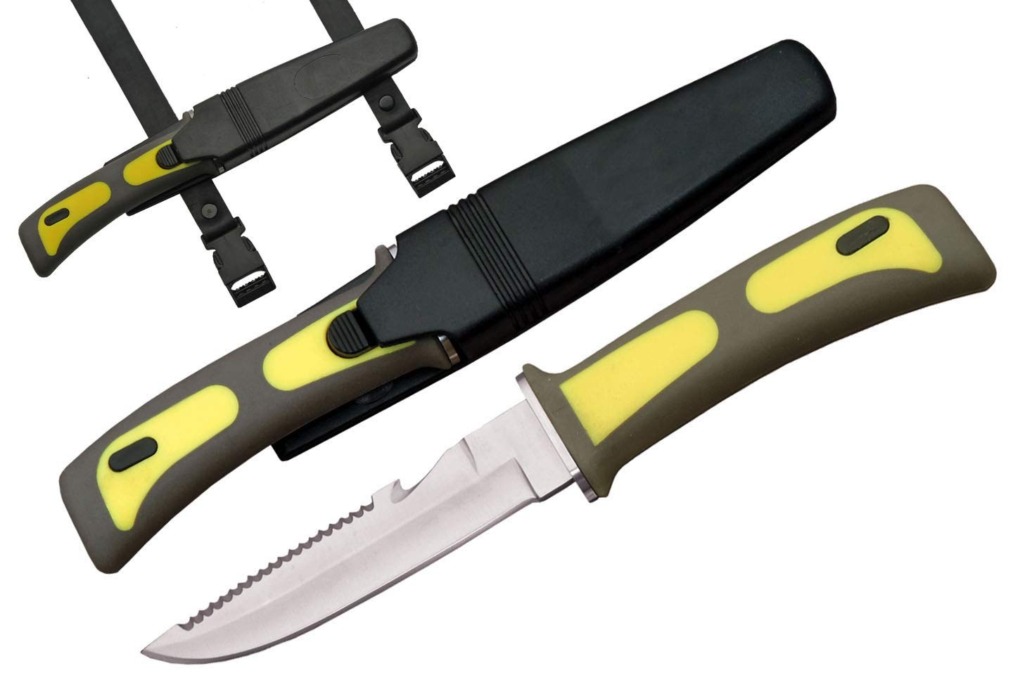 New Rite Edge Diver’s Knife Yellow Fixed Blade Knife 210424YW