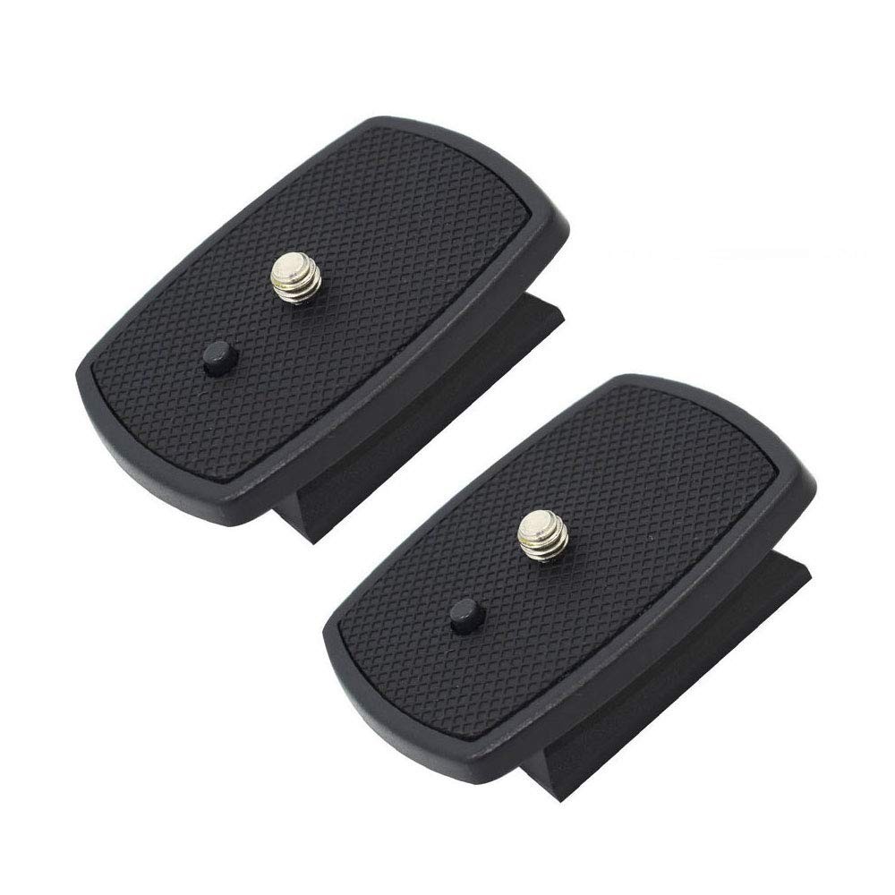 Harwerrel 2 Pack Tripod Quick Release Plate Camera Mount Adapter Black