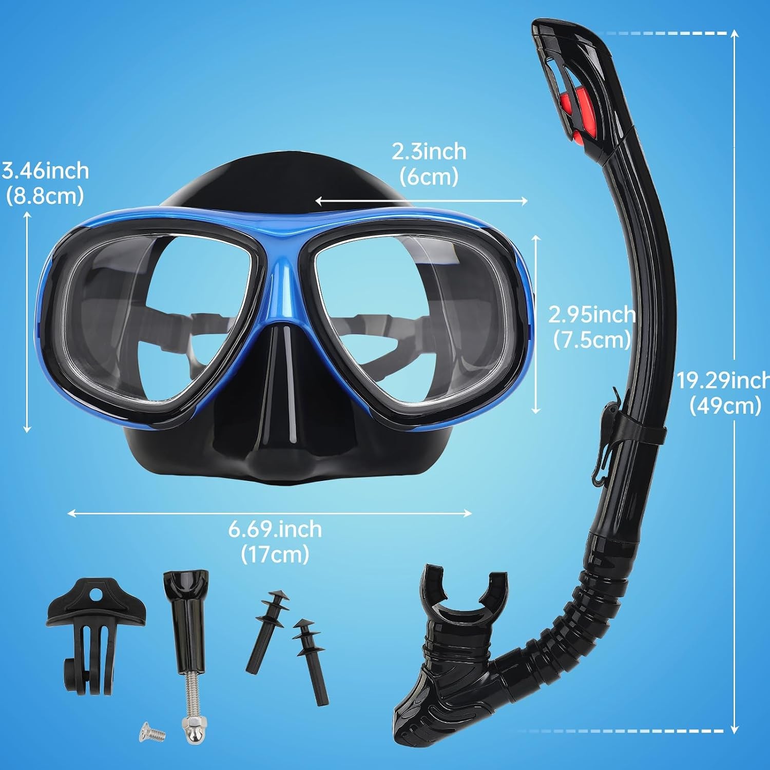 Nearsighted Snorkeling Gear for Adults Youth, Professional Shortsighted Full Dry
