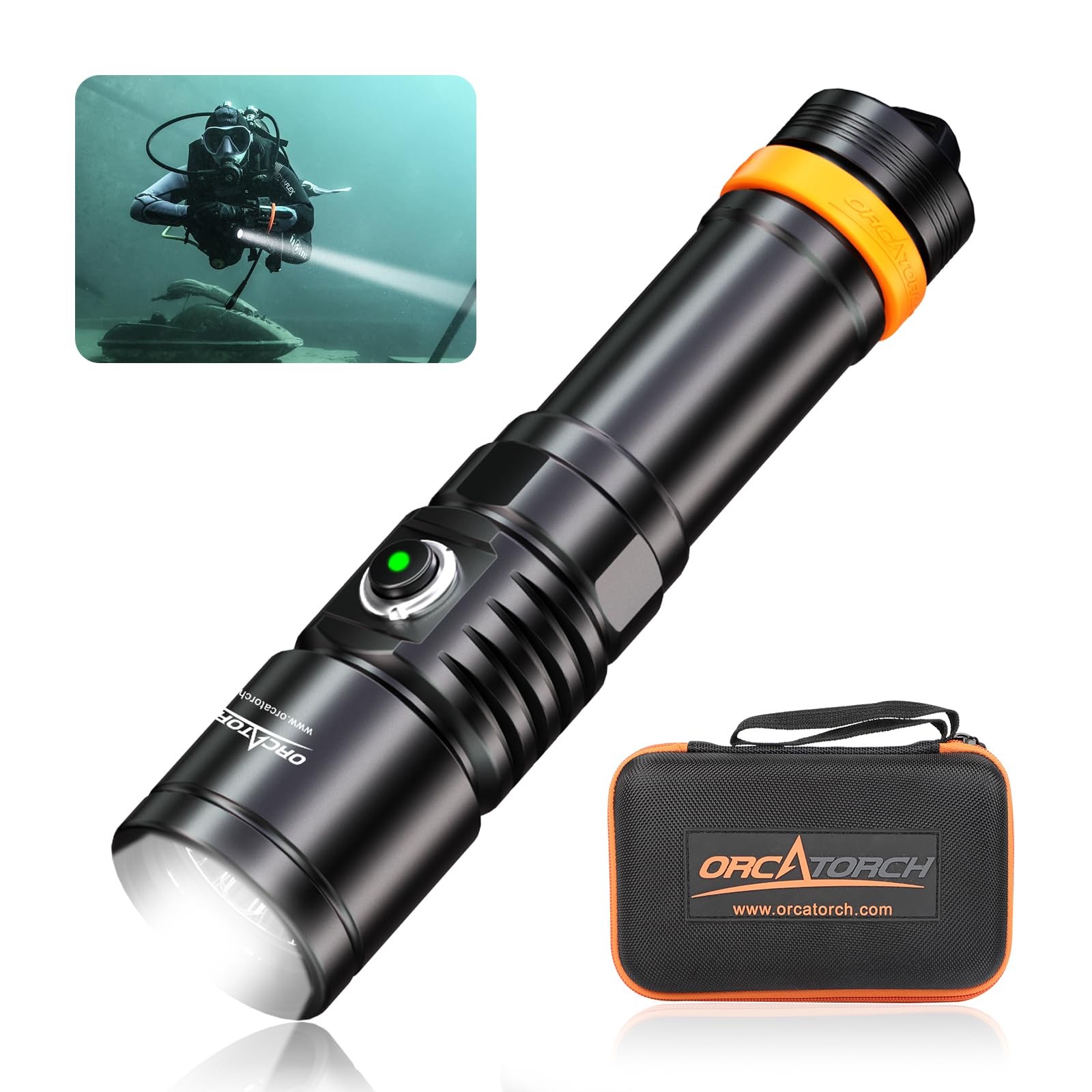 ORCATORCH D710 Scuba Diving Light, 3000 Lumens Super Bright Underwater Flashl…