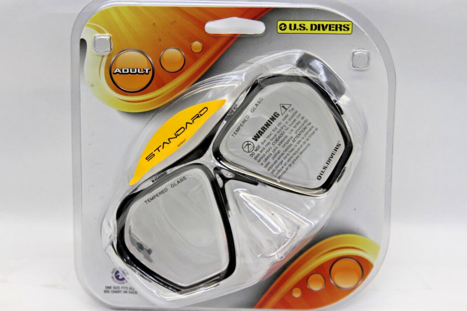 NEW US Divers Adult Standard Series Dive Mask CLEAR