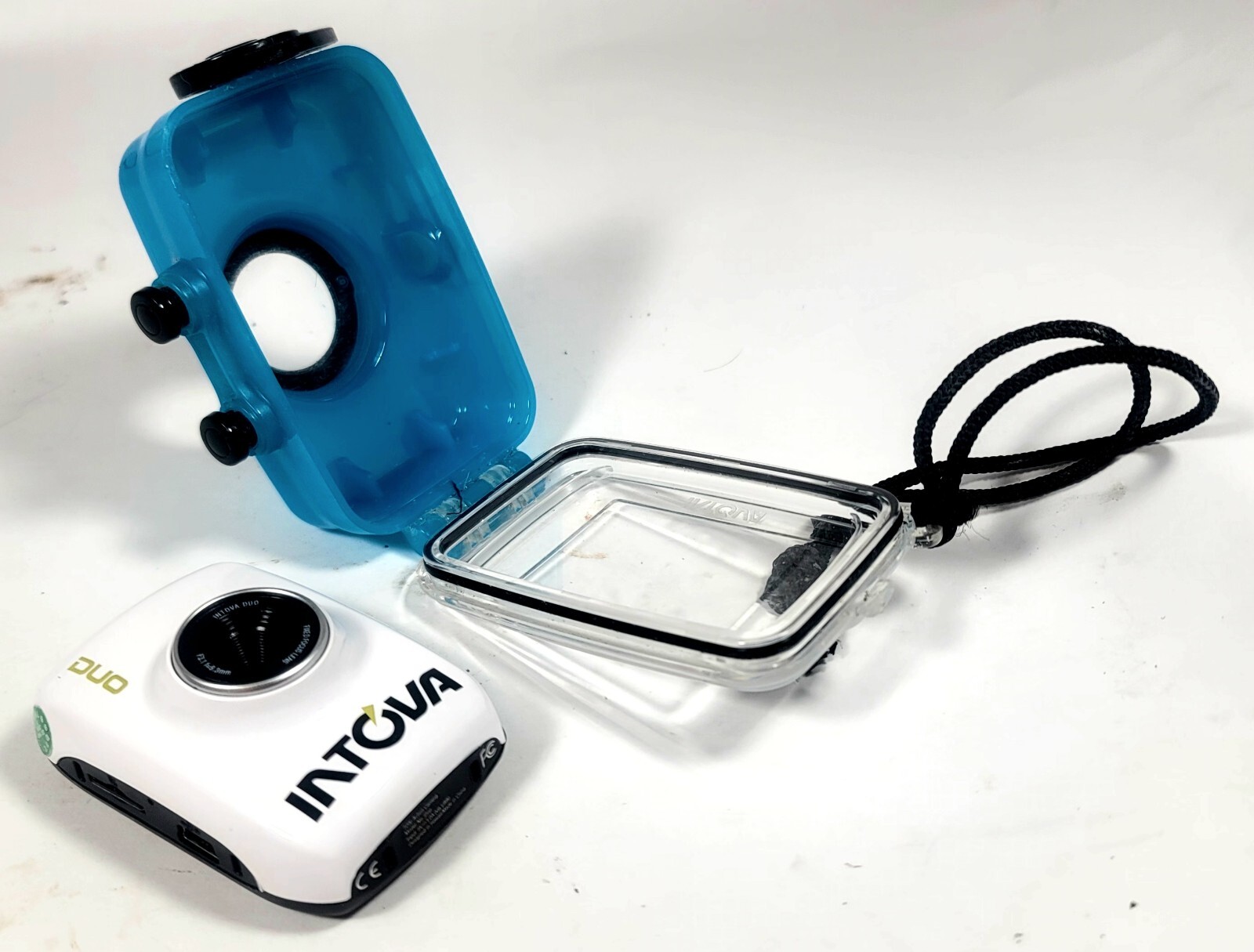 Intova Duo Blue Underwater Waterproof Digital Sports Camera In Waterproof Case