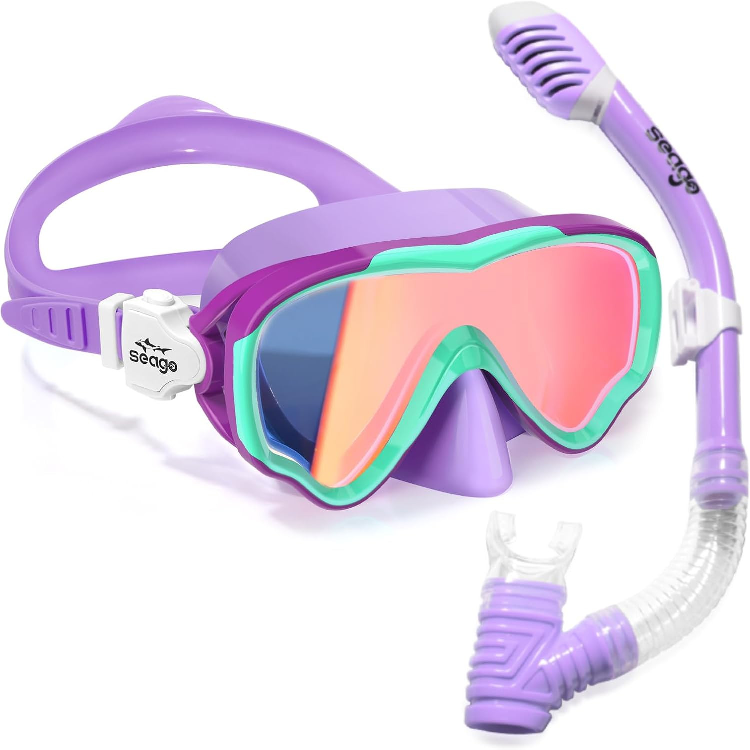 Youth Snorkel Set with Dry Top Mask – Anti-Fog, Leak-Proof Diving Gear
