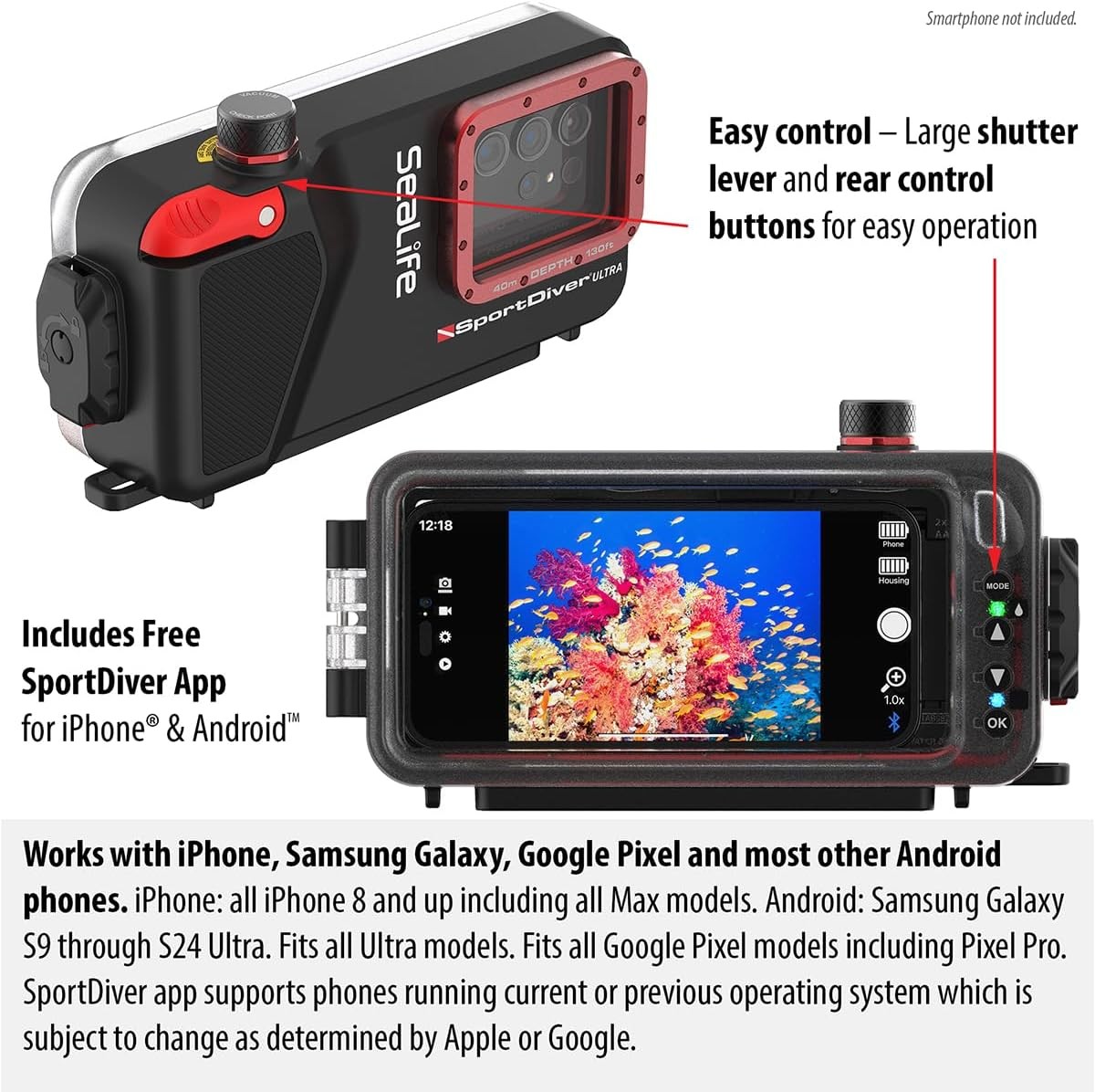 SeaLife SportDiver ULTRA Underwater Smartphone Housing