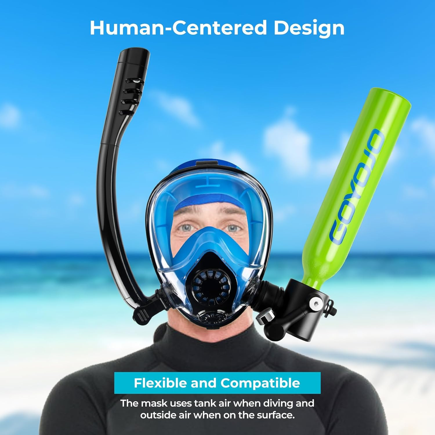 GOYOJO Mini Scuba Tank, Portable Diving Lung Air Tank with DOT Certified, Refill