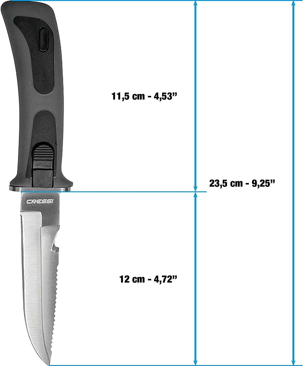 Vigo Stainless Steel Scuba Diving Knife Sheath Leg Attachment Made In Italy