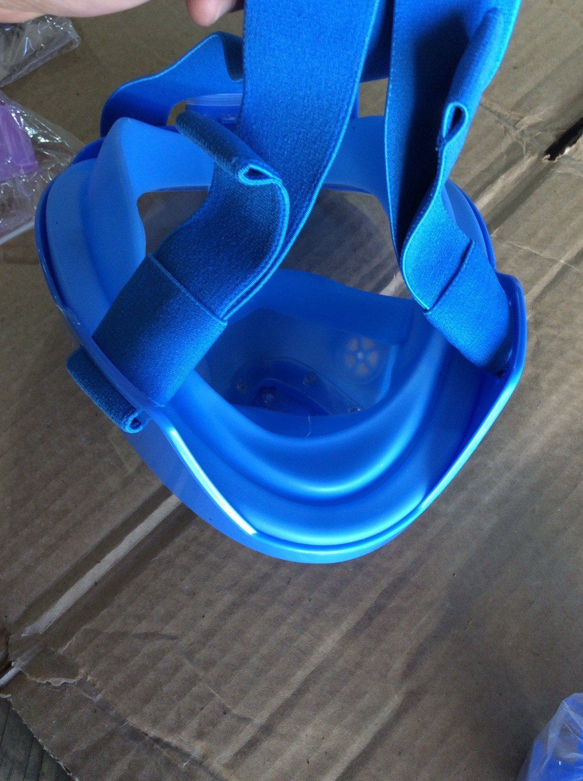 Full Face Snorkel Diving Mask XS – Blue Anti-Fog Swim Gear with Accessories