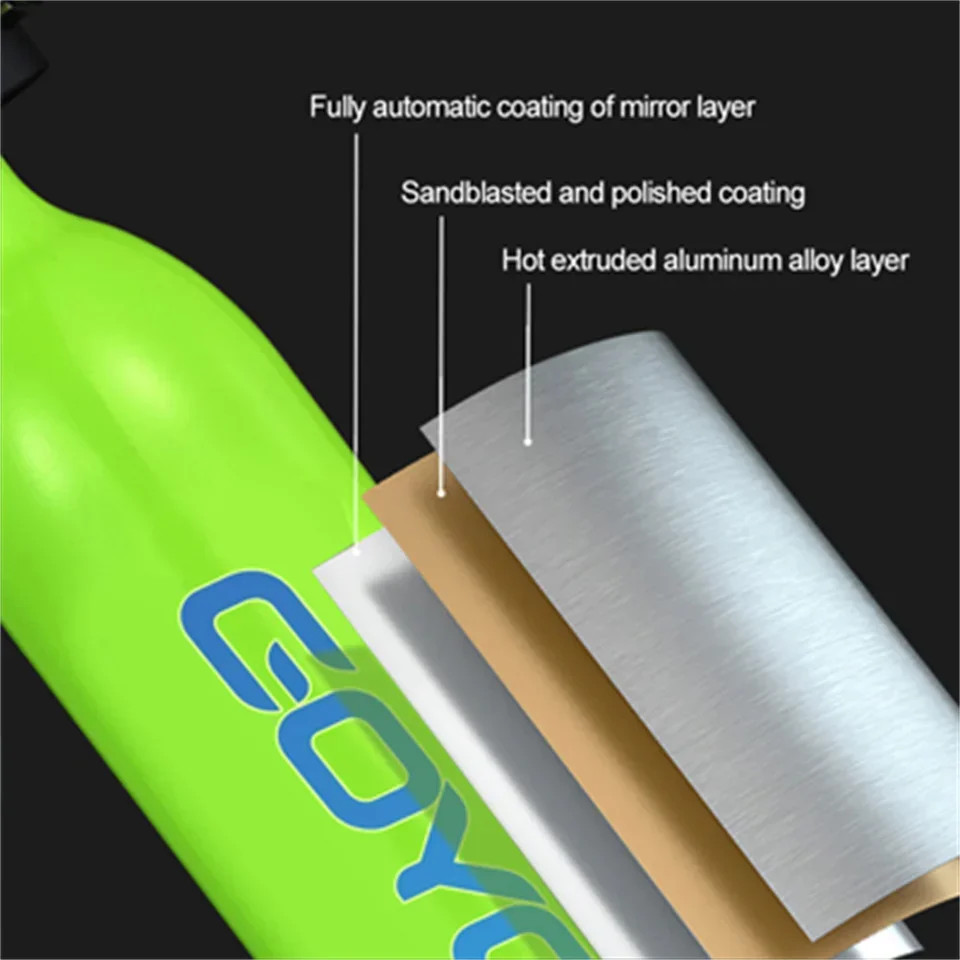 GOYOJO Mini Scuba Tank Refillable Oxygen Cylinder 0.5L Portable Diving Tank Kit